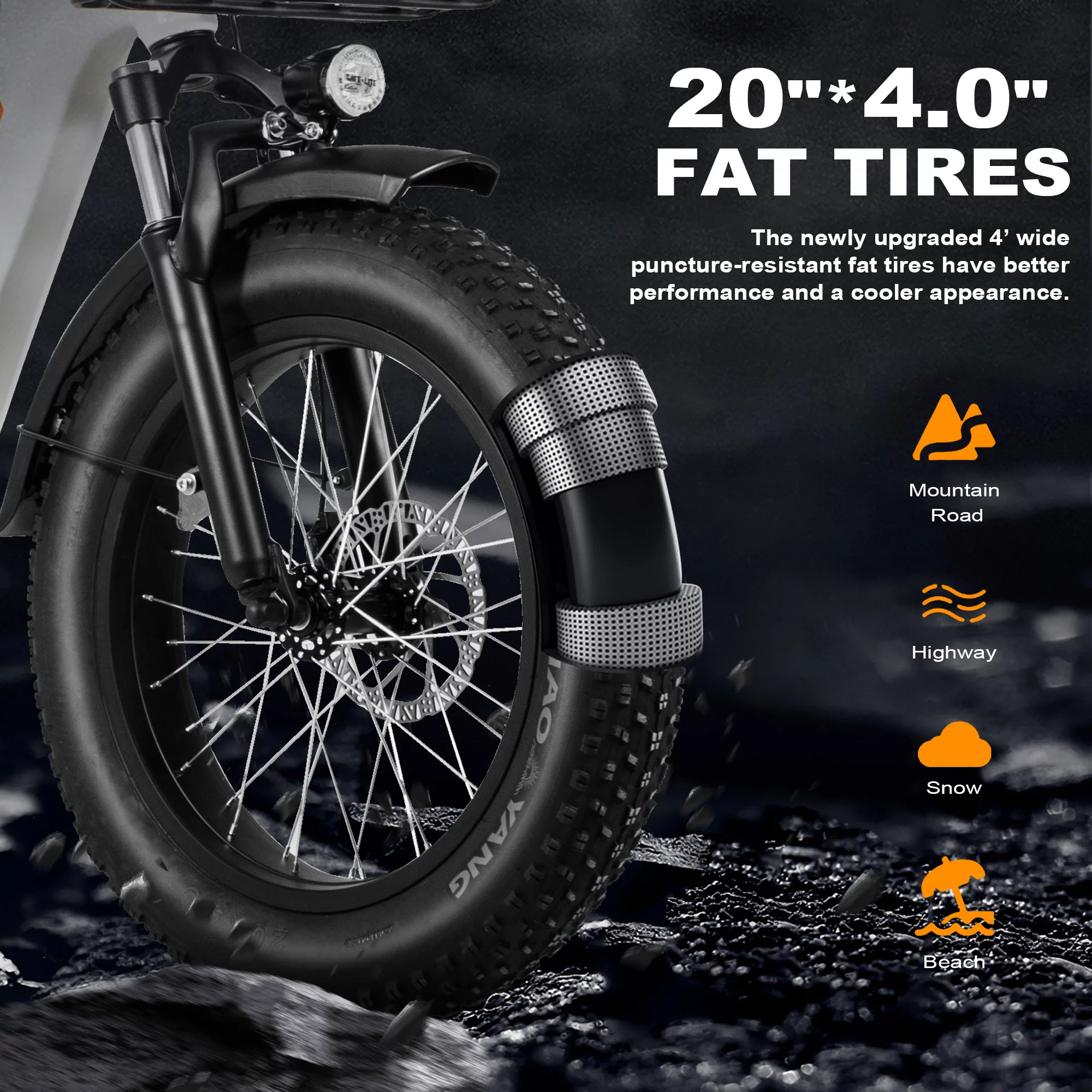 INTHEAIR Ranger Electric Bike, Adults Foldable Ebike for Adults 20