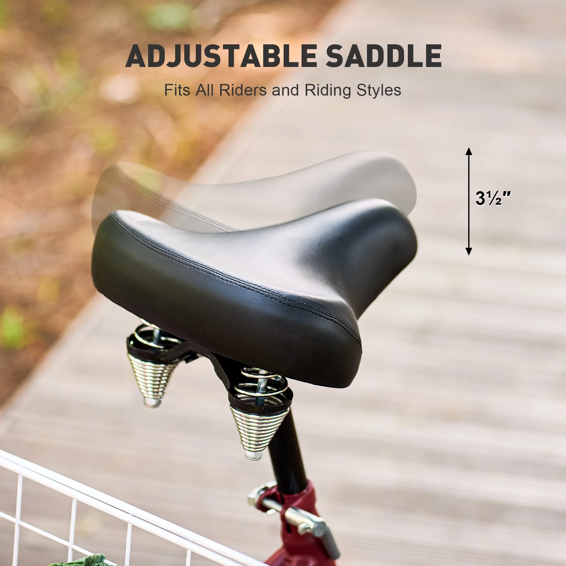 VIRIBUS 24 Inch Adult Trike 7 Speed Bike w Adjustable Seat 2 Baskets Matte Gray - Womvr