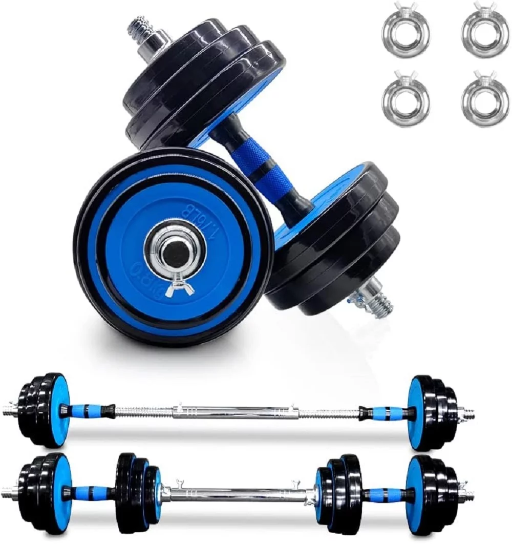 IVV Adjustable Weights Dumbbells Set of 2, 66LBS 2 in 1 Exercise & Fitness Dumbbells Barbell Set for Men Women - Womvr