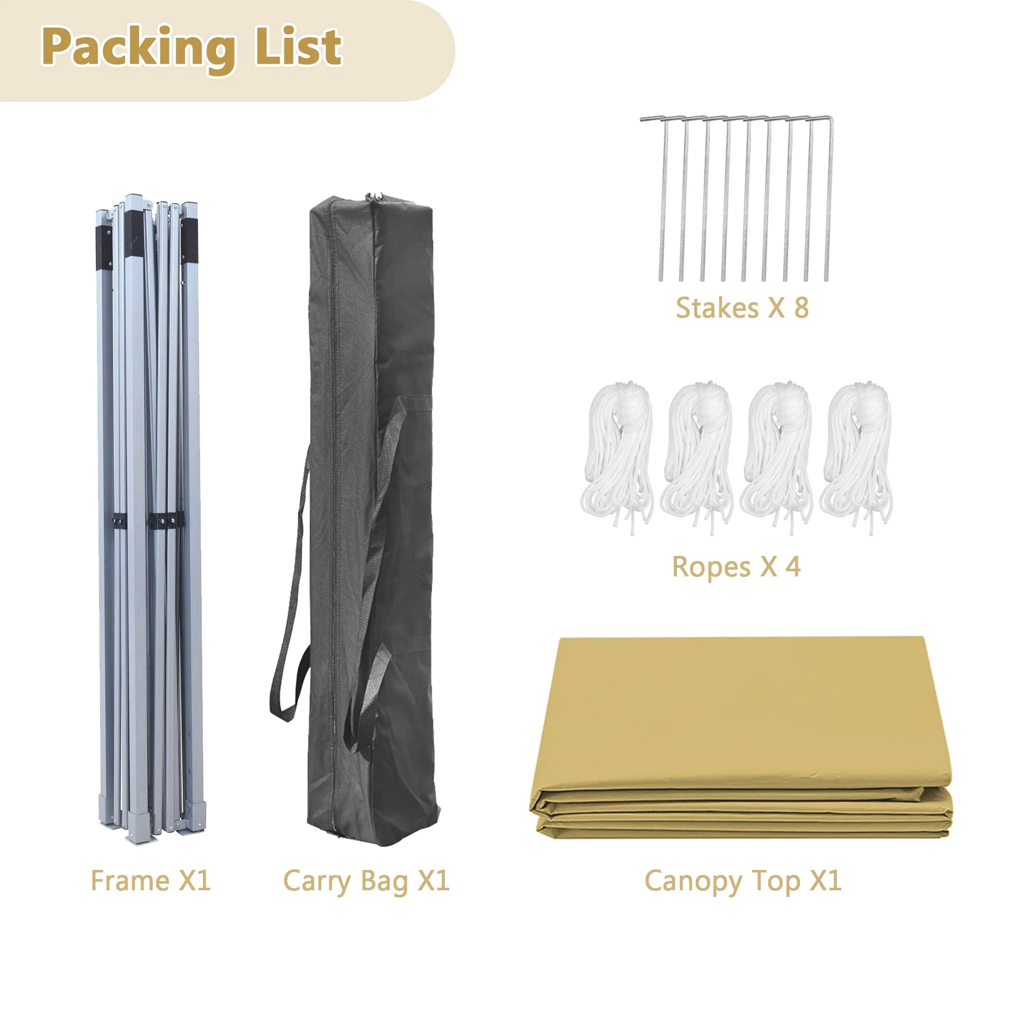 Outdoor Basics 10 ft x 10 ft Pop Up Canopy Tent with Carry Bag, Shade Canopy, Great for Picnic, Yard, Beach, Park, Camping, White - Womvr