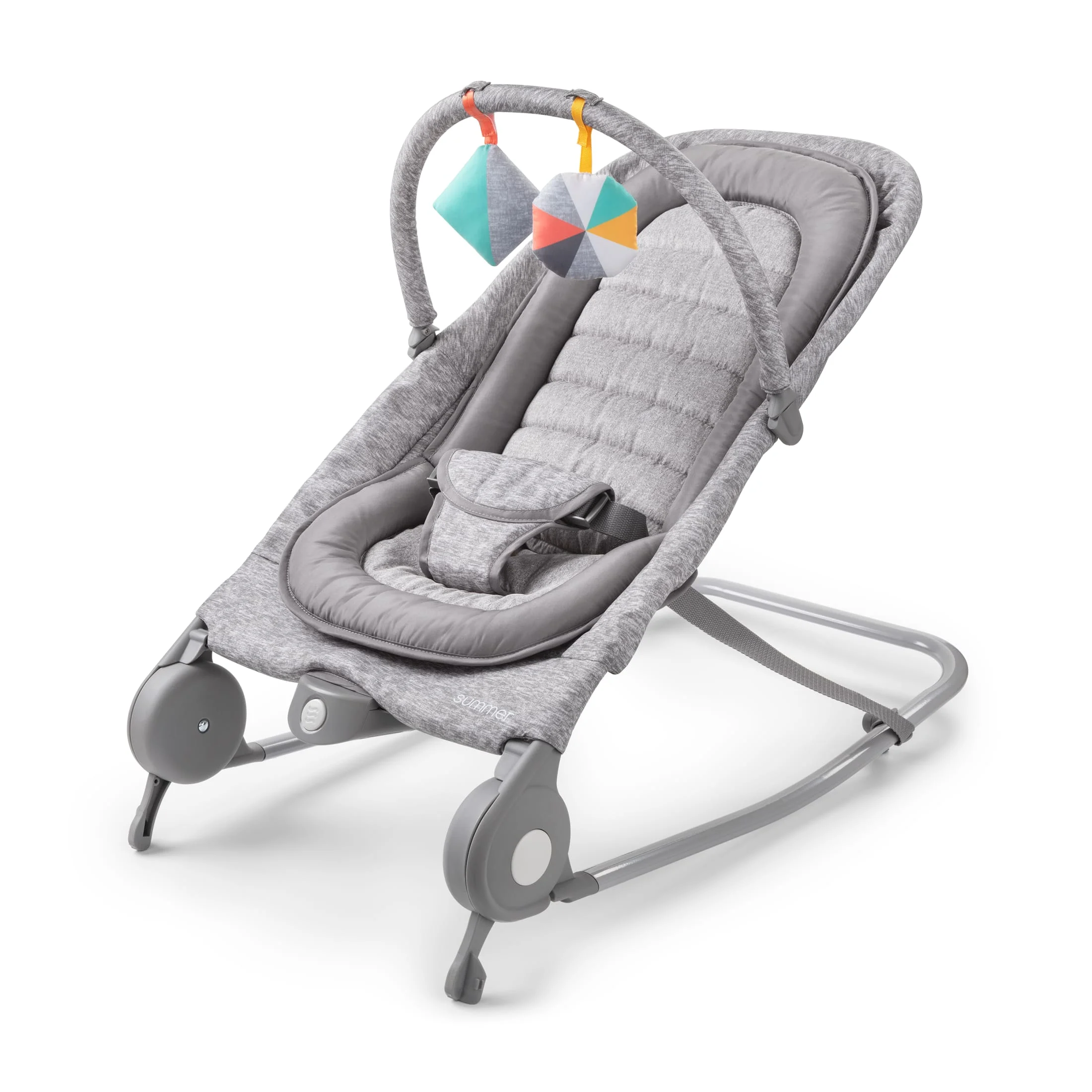 Summer by Ingenuity 2-in-1 Baby Bouncer & Rocker Duo, Light Gray Tweed - Womvr