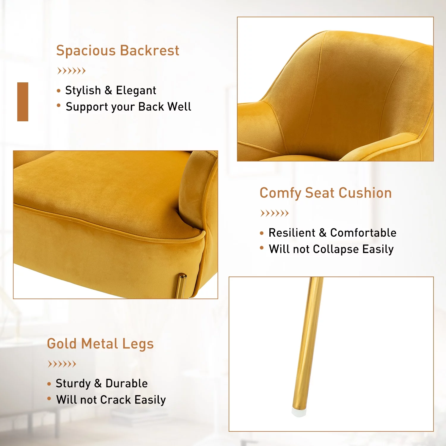 Velvet Upholstered Accent Chair Metal Legs Curved Backrest Lounge Home Armchair Bedroom Adult Pink - Womvr