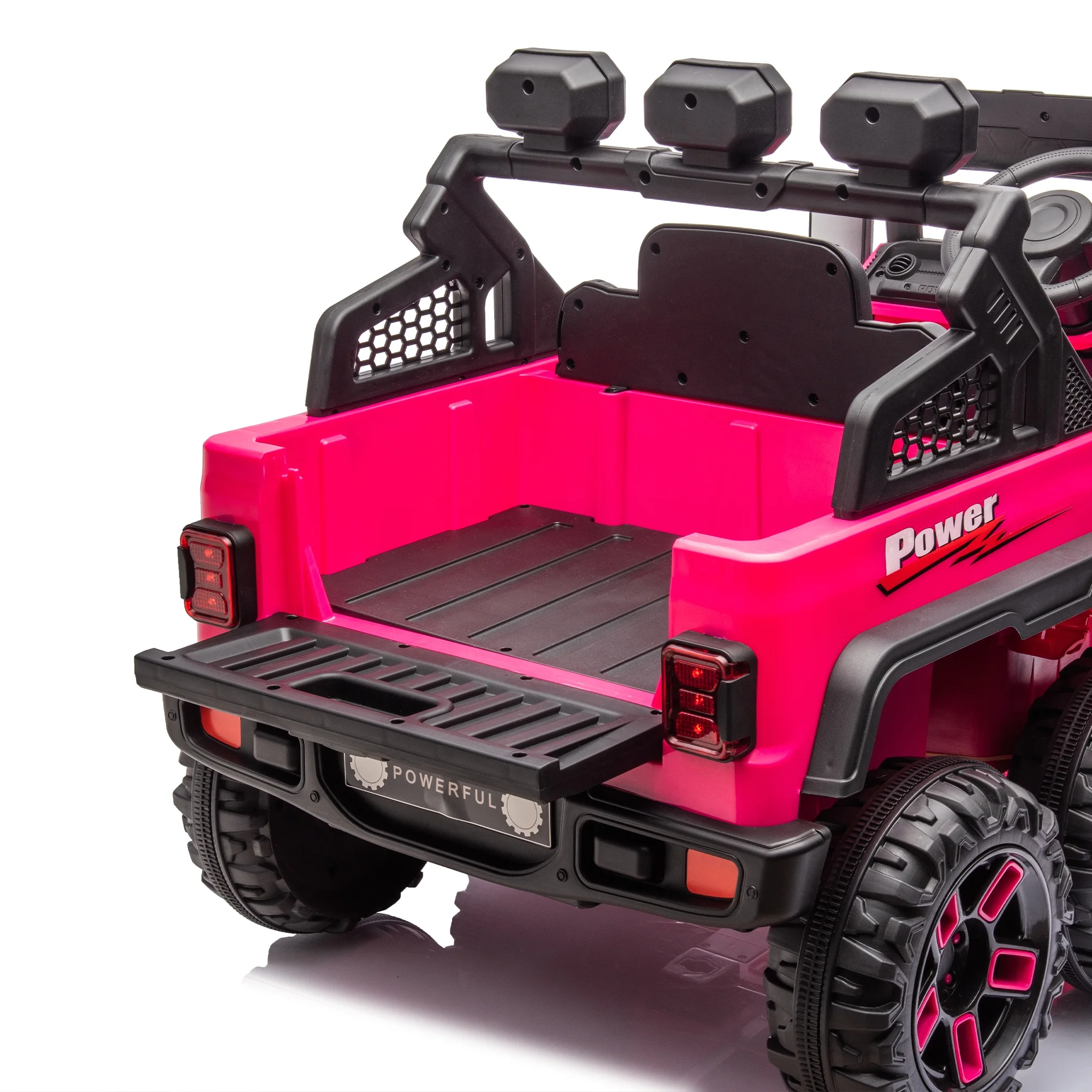 uhomepro 24V Ride on Car Large PickUp Truck Toys with Remote Control, Battery Powered Kid Car to Drive for Boy Girl, Pink - Womvr