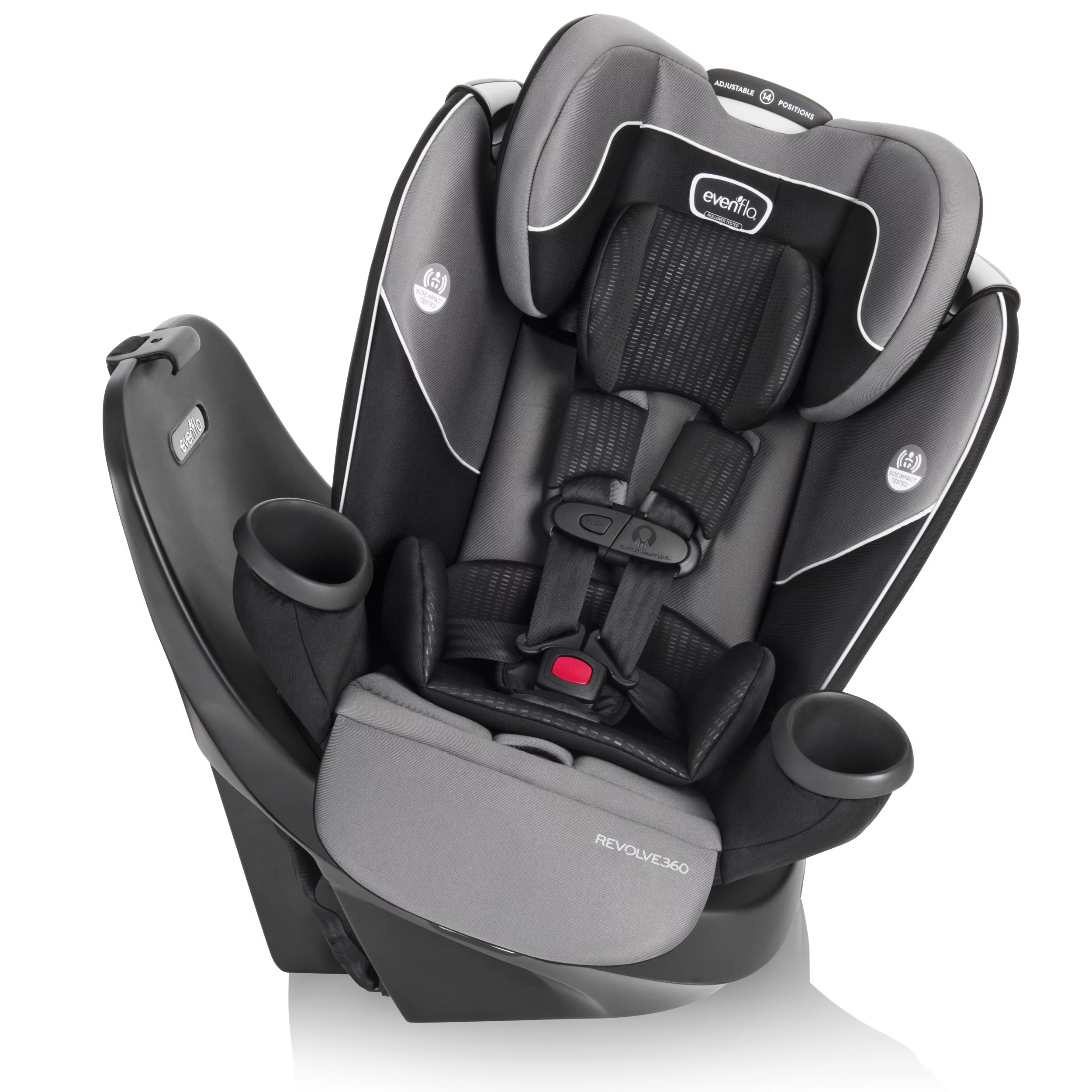 Evenflo Revolve360 Rotational All-In-One Convertible Car Seat (Amherst Gray) - Womvr