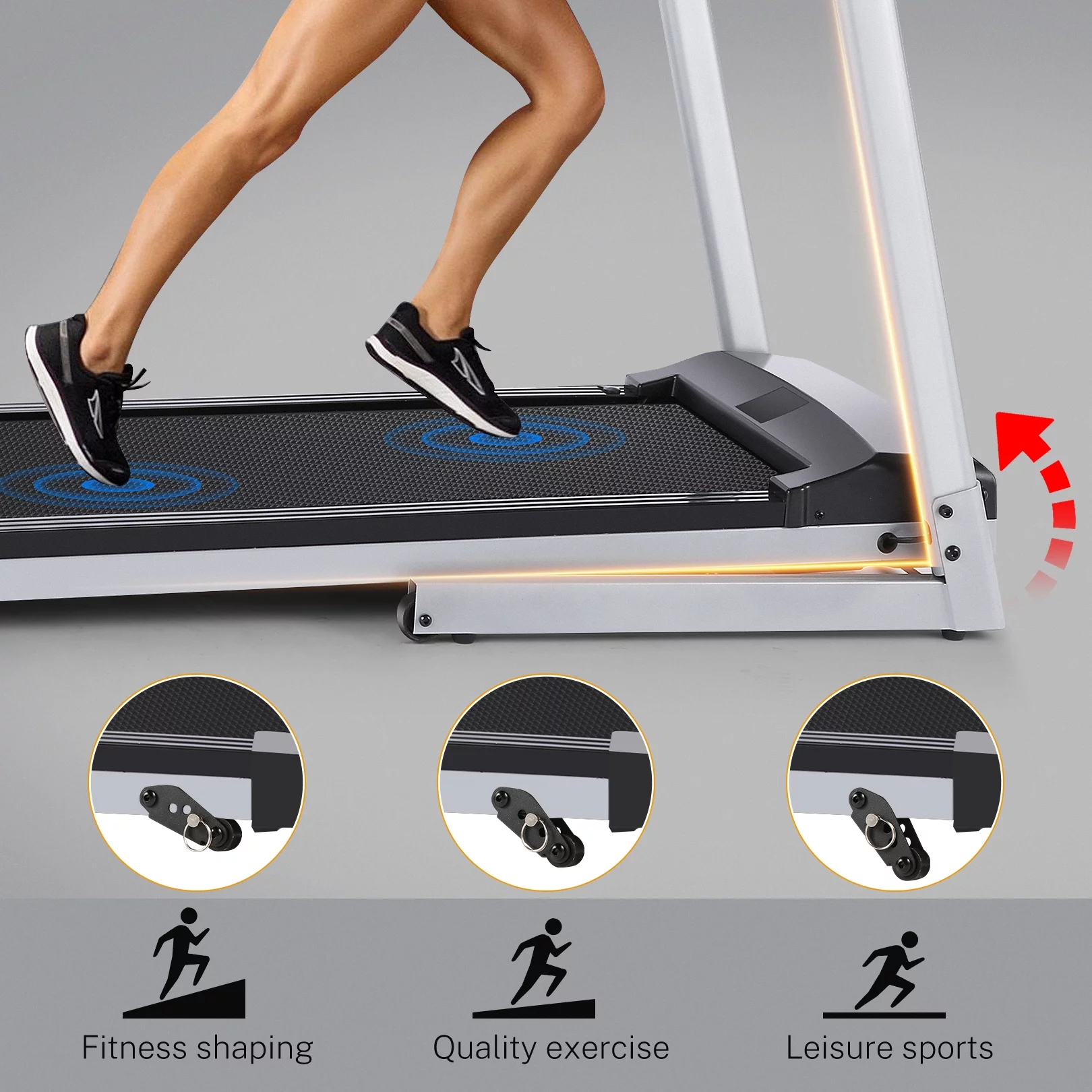 Tikmboex 3.25HP Folding Treadmill with 10