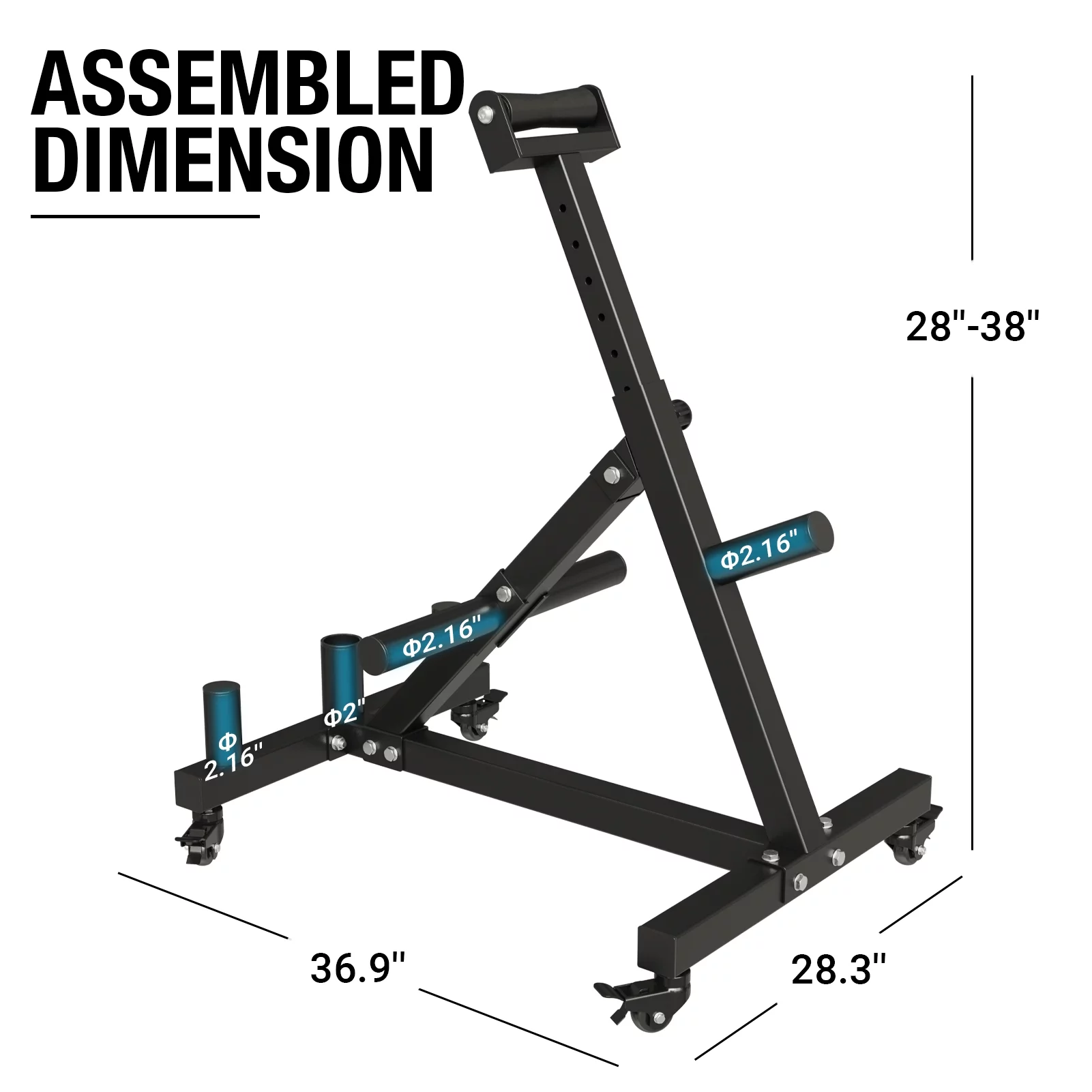syedee Landmine Squat Attachment, Heavy-Duty T-Bar Row Machine with Viking Press, Fits 2-inch Olympic Barbell for Shoulder Press, Rowing - Womvr
