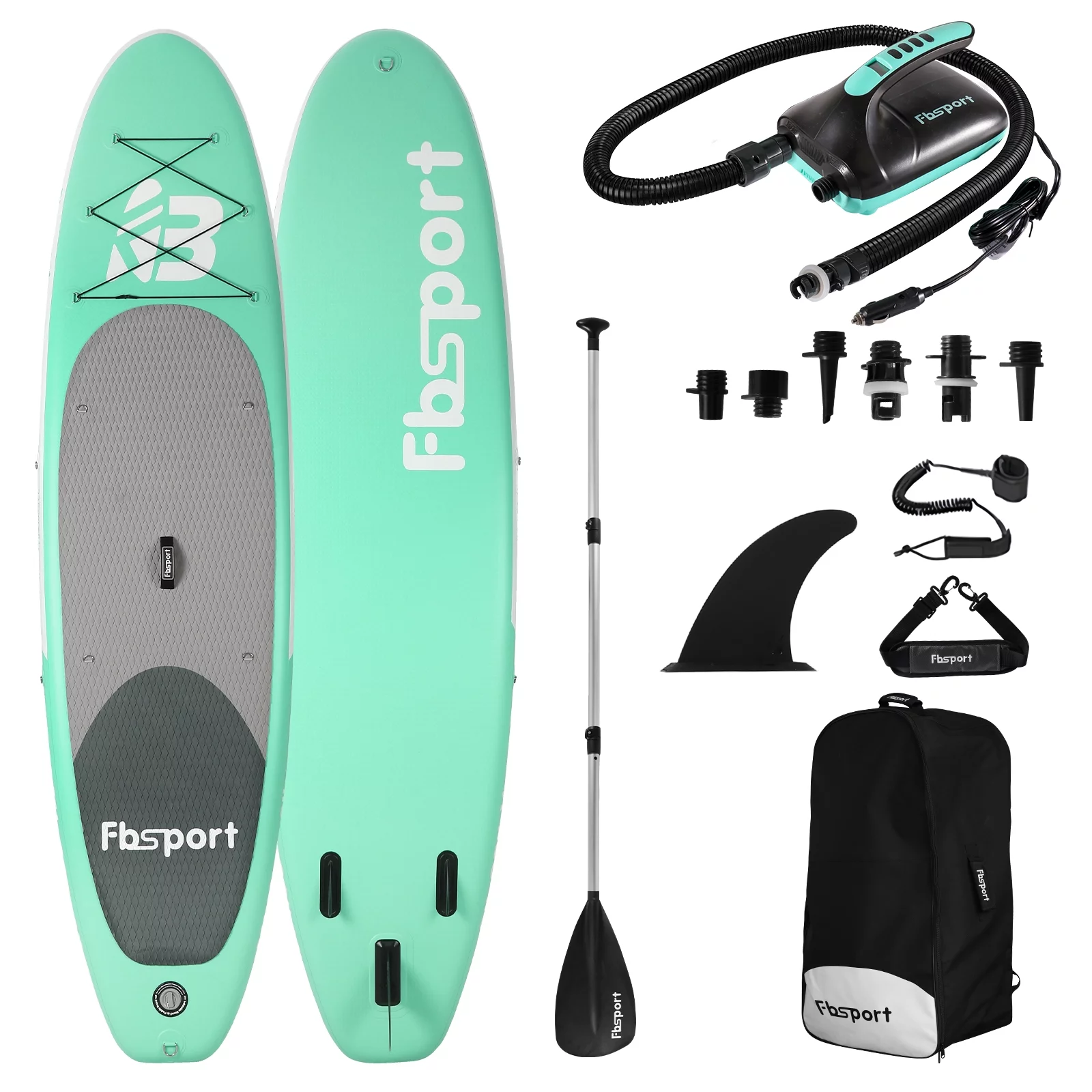 Fbsport Inflatable Elextric Paddle Board, Stand UP Paddleboard 11' Length with Electric Pump SUP Accessories - Womvr