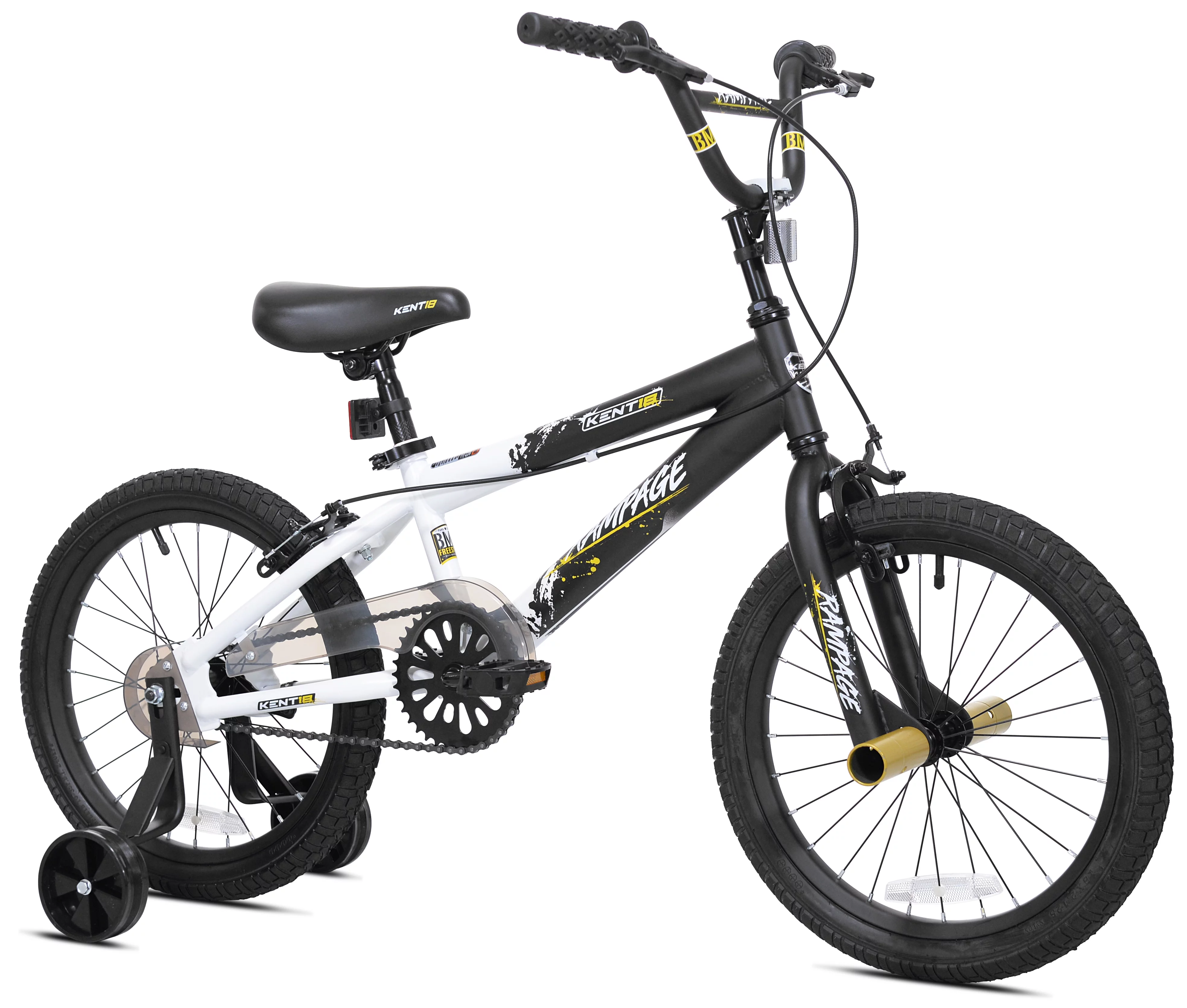 Kent Bicycle 18 in. Rampage Boy's BMX Child Bicycle, Gold and Black - Womvr