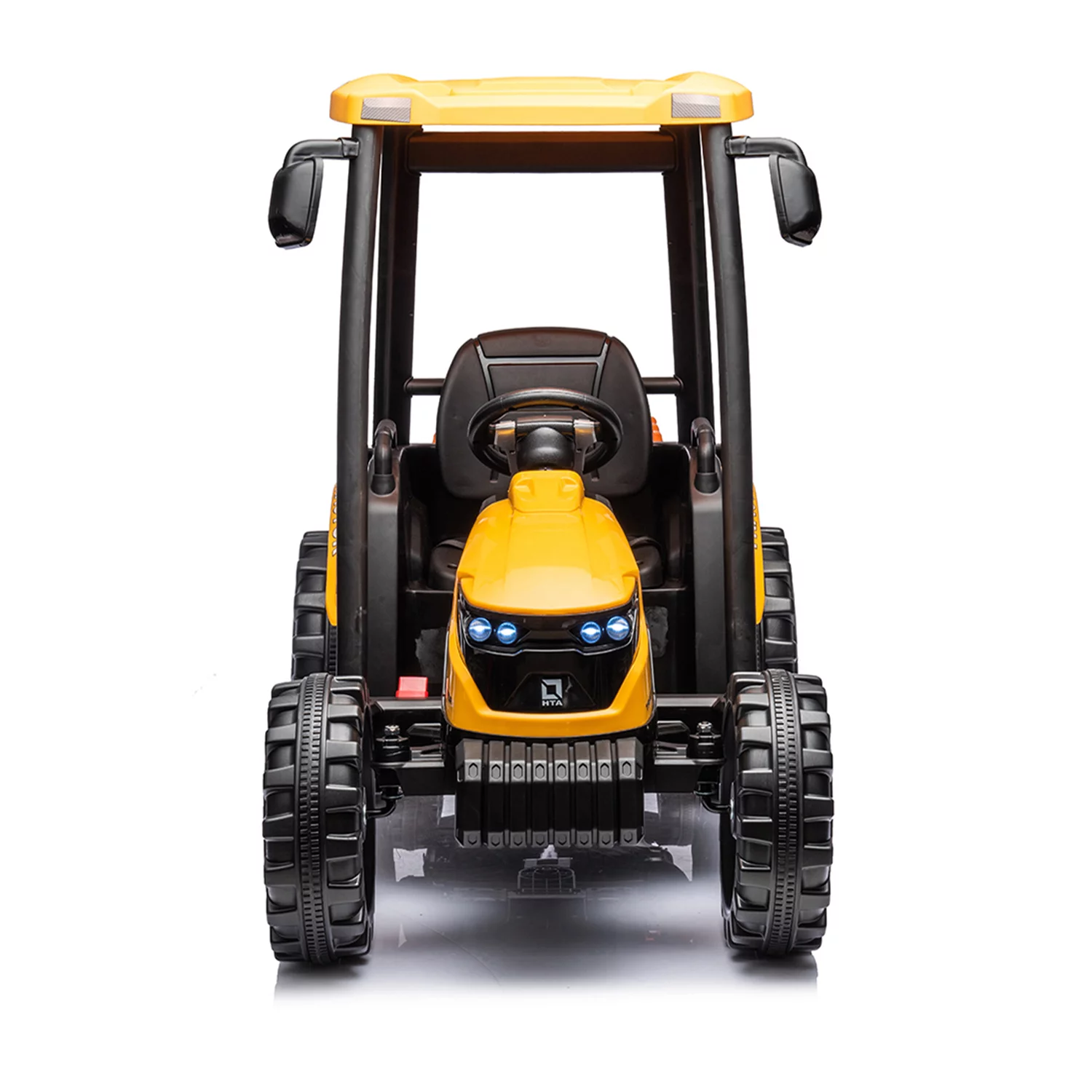 CIPACHO 24 V Powered Ride Ons Tractor, Electric Construction Vehicles for Kids with Working Loader and Backhoe Digger, Kids' Car Toys with Trailer, Green - Womvr