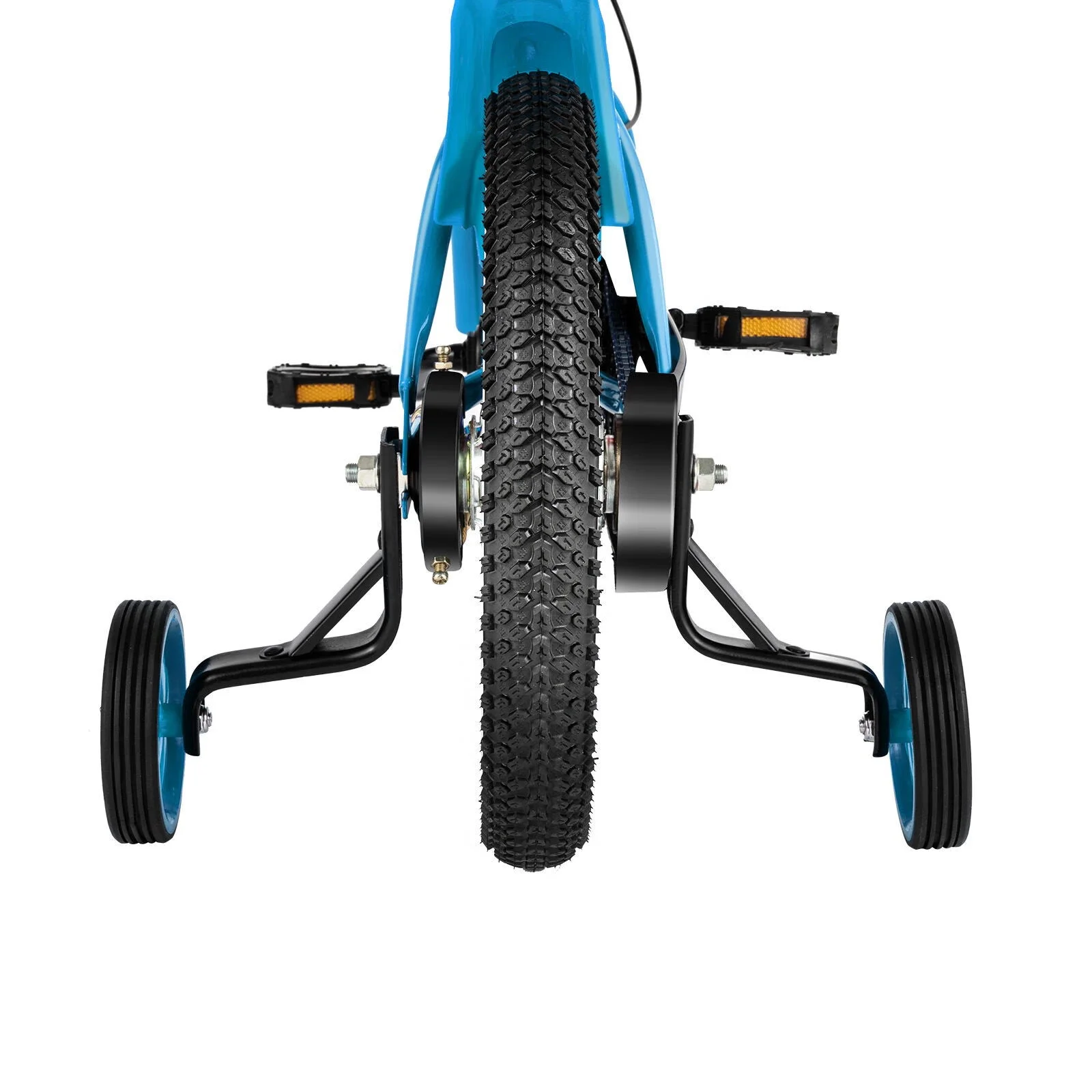 YIYIBYUS 14 Inch Kids Bike Boy Girl Safe Bicycle with Training Wheels and Adjustable Seat, White - Womvr