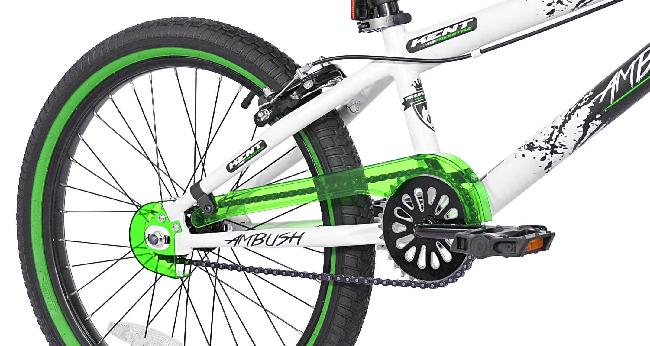 Kent 20 In. Ambush Boy's BMX Bike, Black with Blue and white accents - Womvr