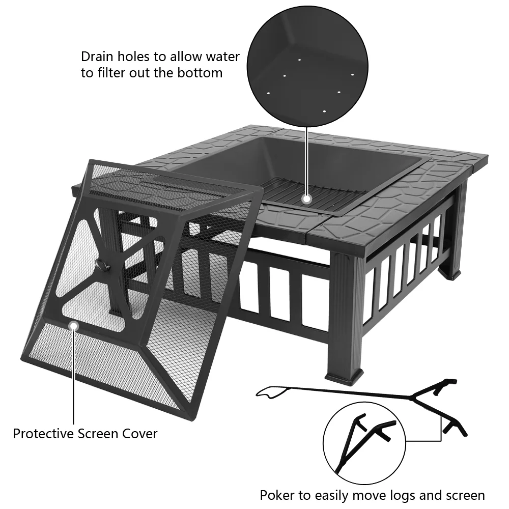 Fire Pits for Outside, UHOMEPRO 32