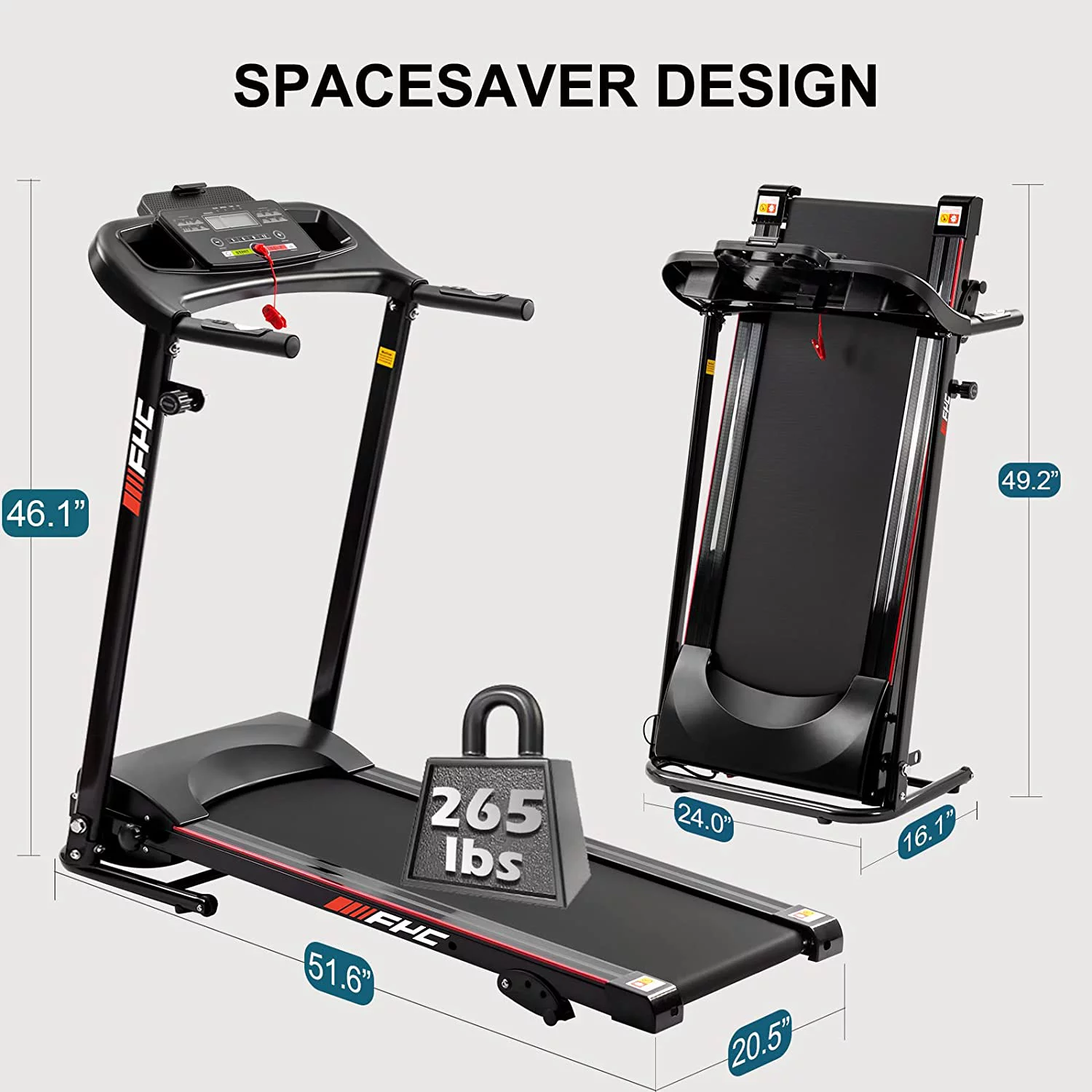 2.5HP Folding Incline Treadmill with 12 Preset Programs Bluetooth Electric Walking Treadmill Machine For Home - Womvr