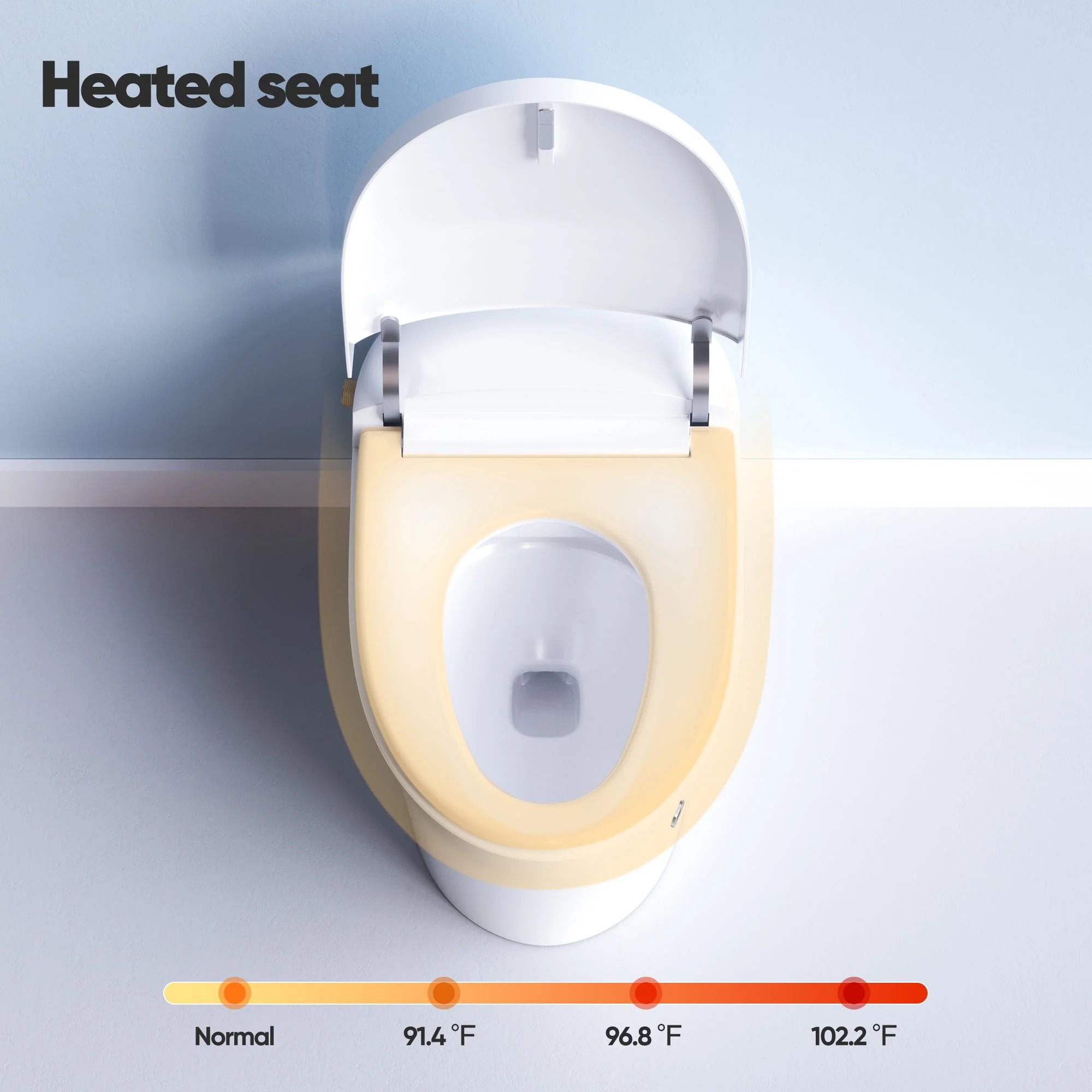 Horow Smart Toilet with Heated Seat, Automatic Power Flush Tankless,Ceramic One Piece Toilets for Bathroom - Womvr