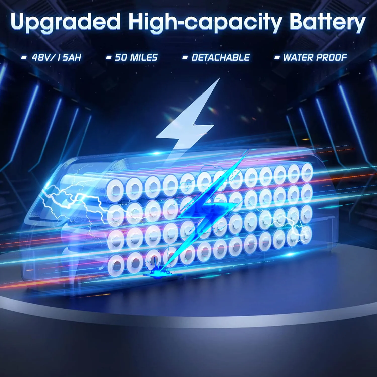 RCB 750W Electric Bike for Adults, 48V 15Ah Removable Li-Ion Battery, 20