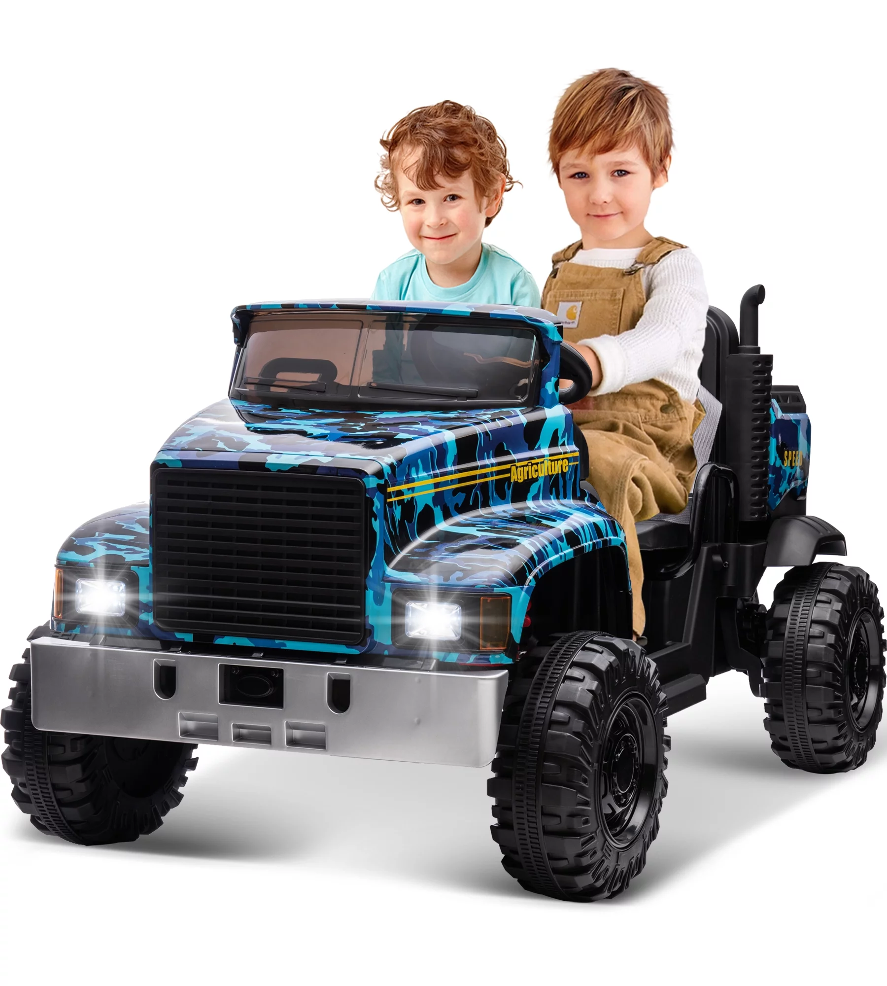 Outfunny 24V Ride on Dump Truck, 2 Seater Ride on Toy for Big Kids with Remote - Green - Womvr