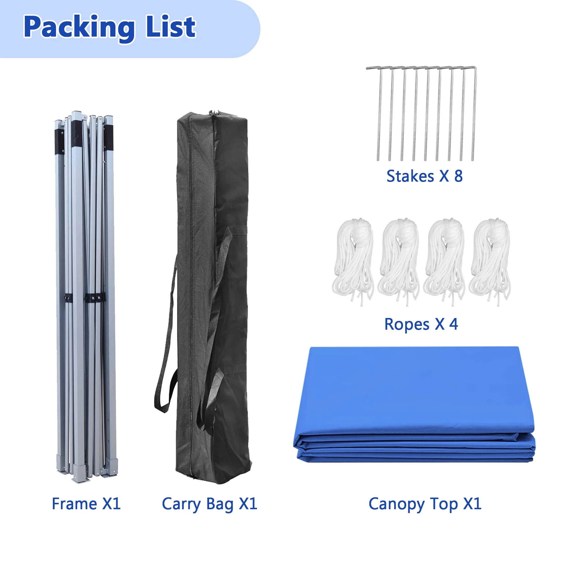 Outdoor Basics 10 ft x 10 ft Pop Up Canopy Tent with Carry Bag, Shade Canopy, Great for Picnic, Yard, Beach, Park, Camping, White - Womvr