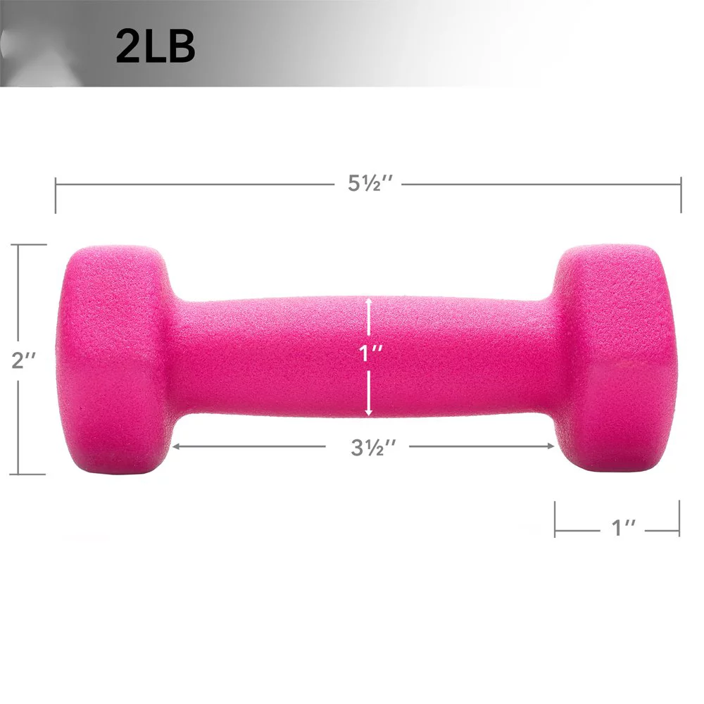 Dumbbell Hand Weight- Neoprene Coated Exercise & Fitness Dumbbell for Home Gym Equipment Workouts Strength Training Free Weights for Women, Men - Womvr