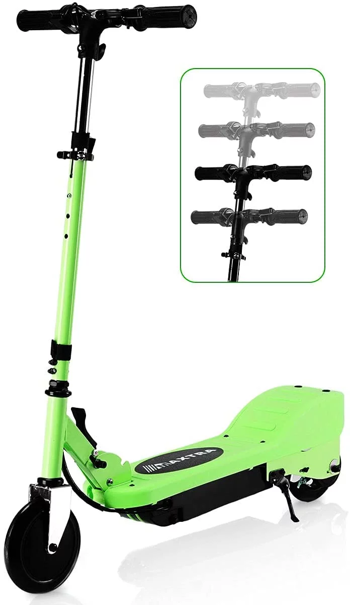 Maxtra Scooters E100 Electric Scooter for Kids Ages 6-12 - Up to 10 Mph, Foldable and Adjustable Handlebar - Womvr