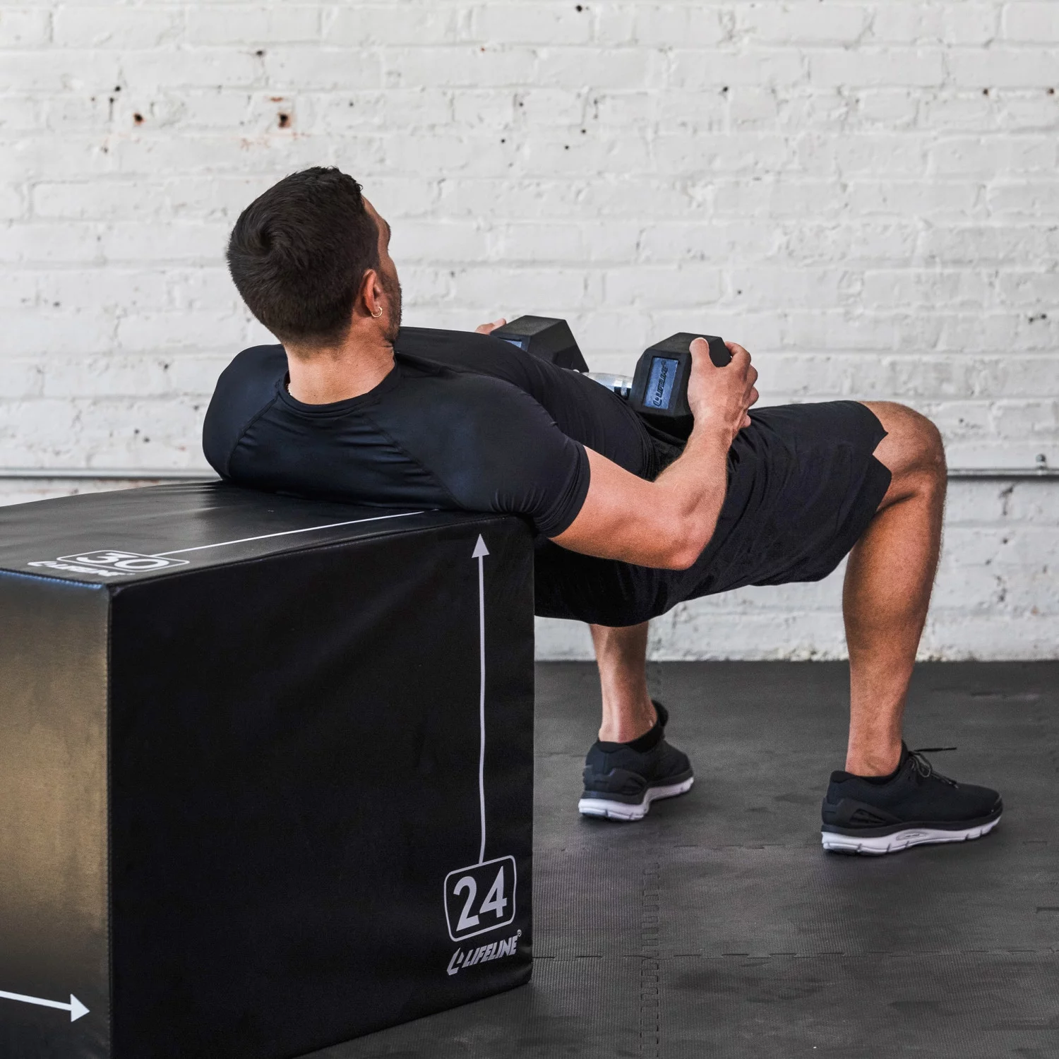 Lifeline Fitness Premium Rubber Hex Dumbbell, Single, 40 lbs - Womvr