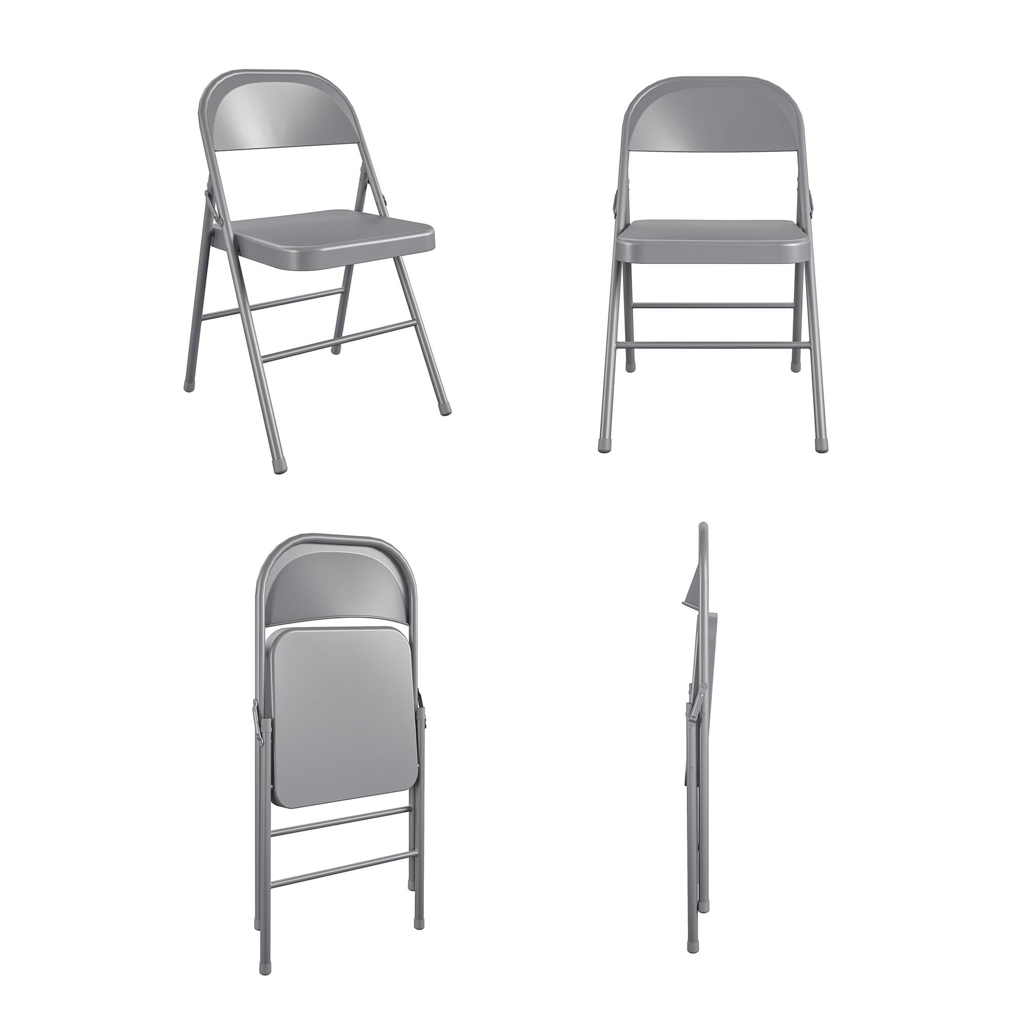 Mainstays Steel Folding Chair In Grey Color - Womvr