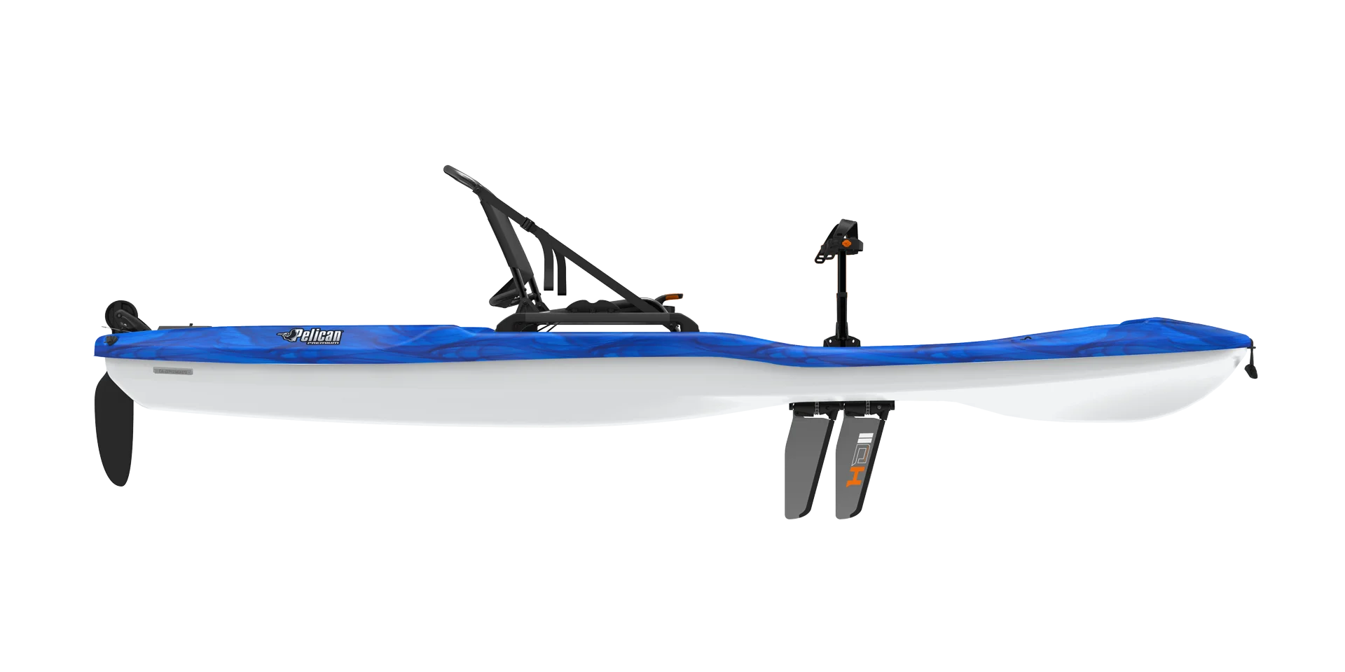Pelican - Getaway 100 HDII - Sit-on-Top Recreational Pedal Kayak - 10 ft - Vapor Deep Blue/White - Womvr