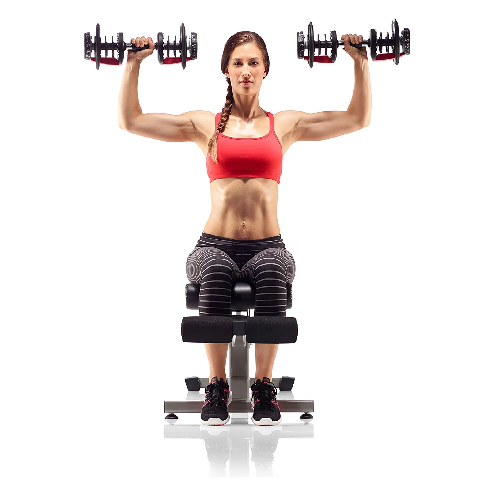 BowFlex SelectTech 552 Dumbbells, Adjustable, Pair, Free 2-Month JRNY Membership - Womvr