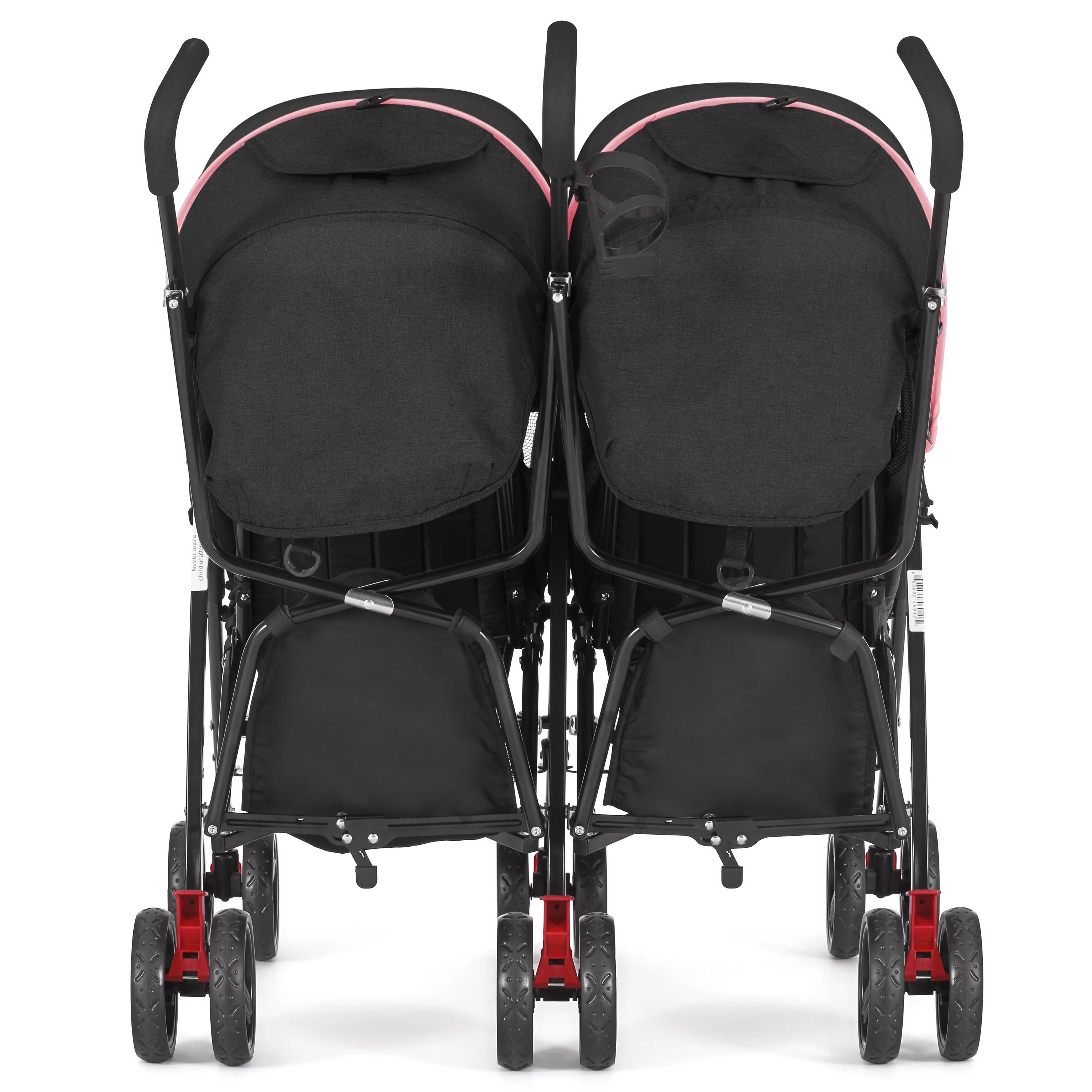 Dream On Me Vo o Twin Umbrella Stroller in Gray, Lightweight Double Stroller for Infant & Toddler, Compact Easy Fold, Large Storage Basket, Large and Adjustable Canopy - Womvr