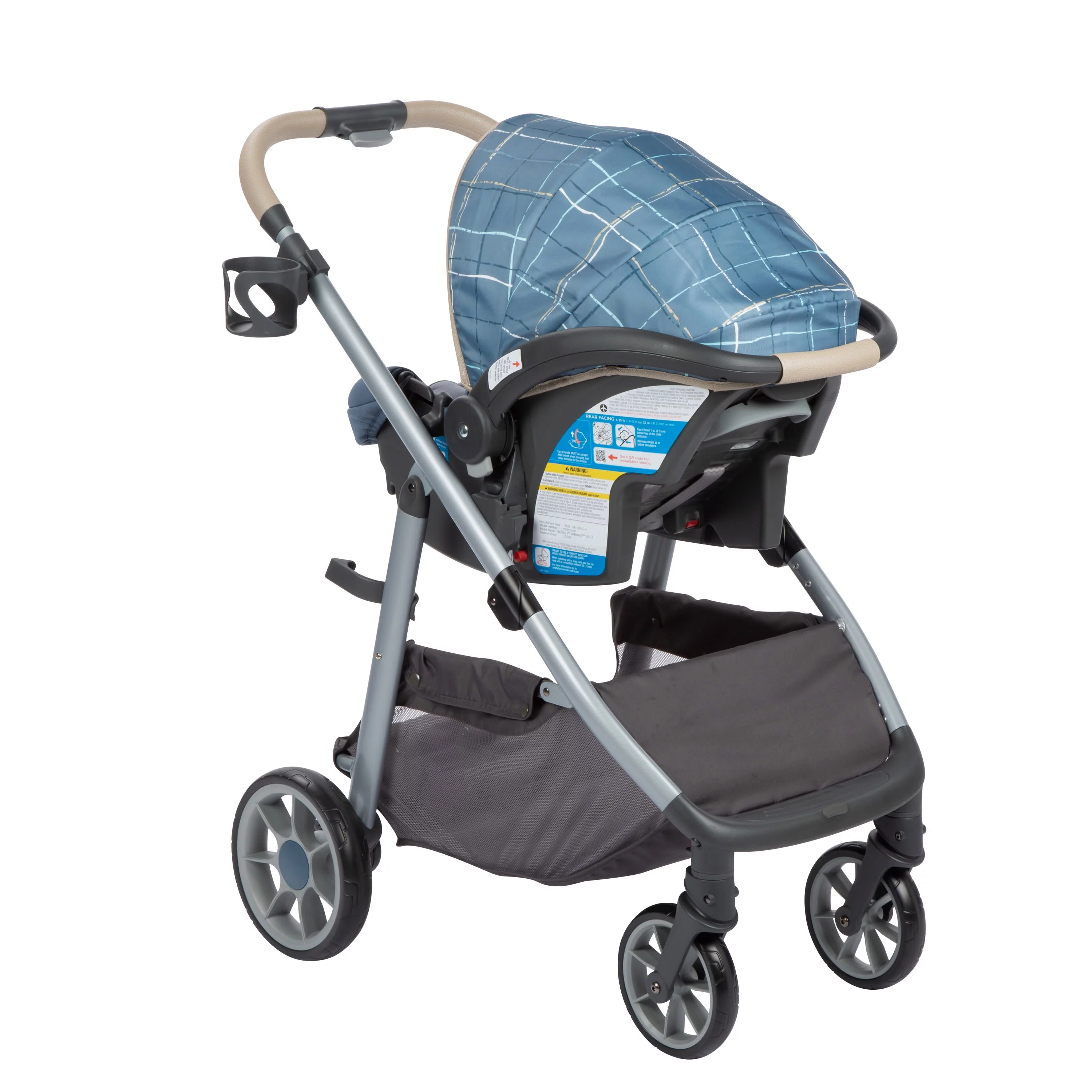 Monbebe 6-in-1 Modular Travel System, Plaid - Womvr