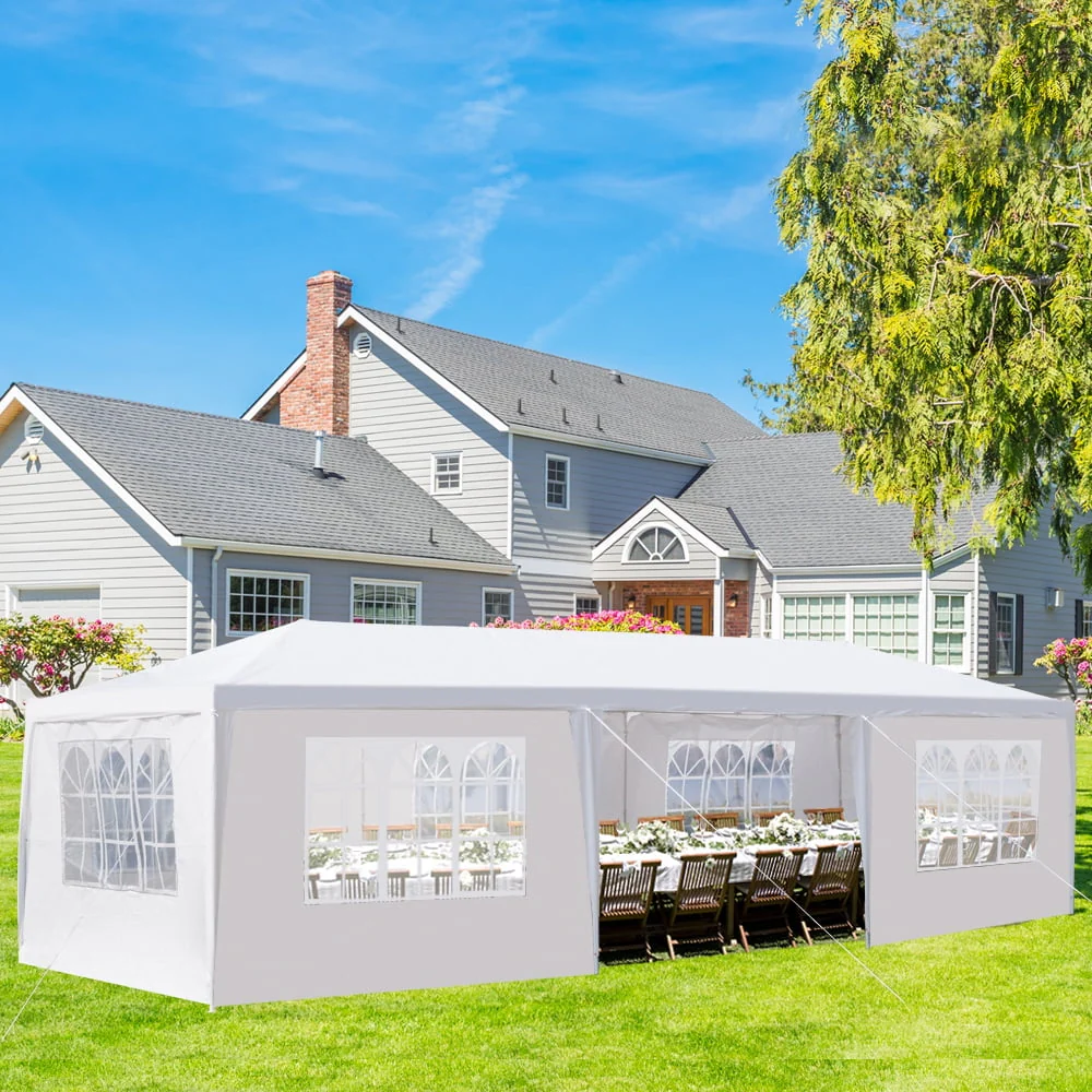 Ktaxon 10' X 30' Canopy Tent with 8 Side Walls for Party Wedding Camping and BBQ - Womvr