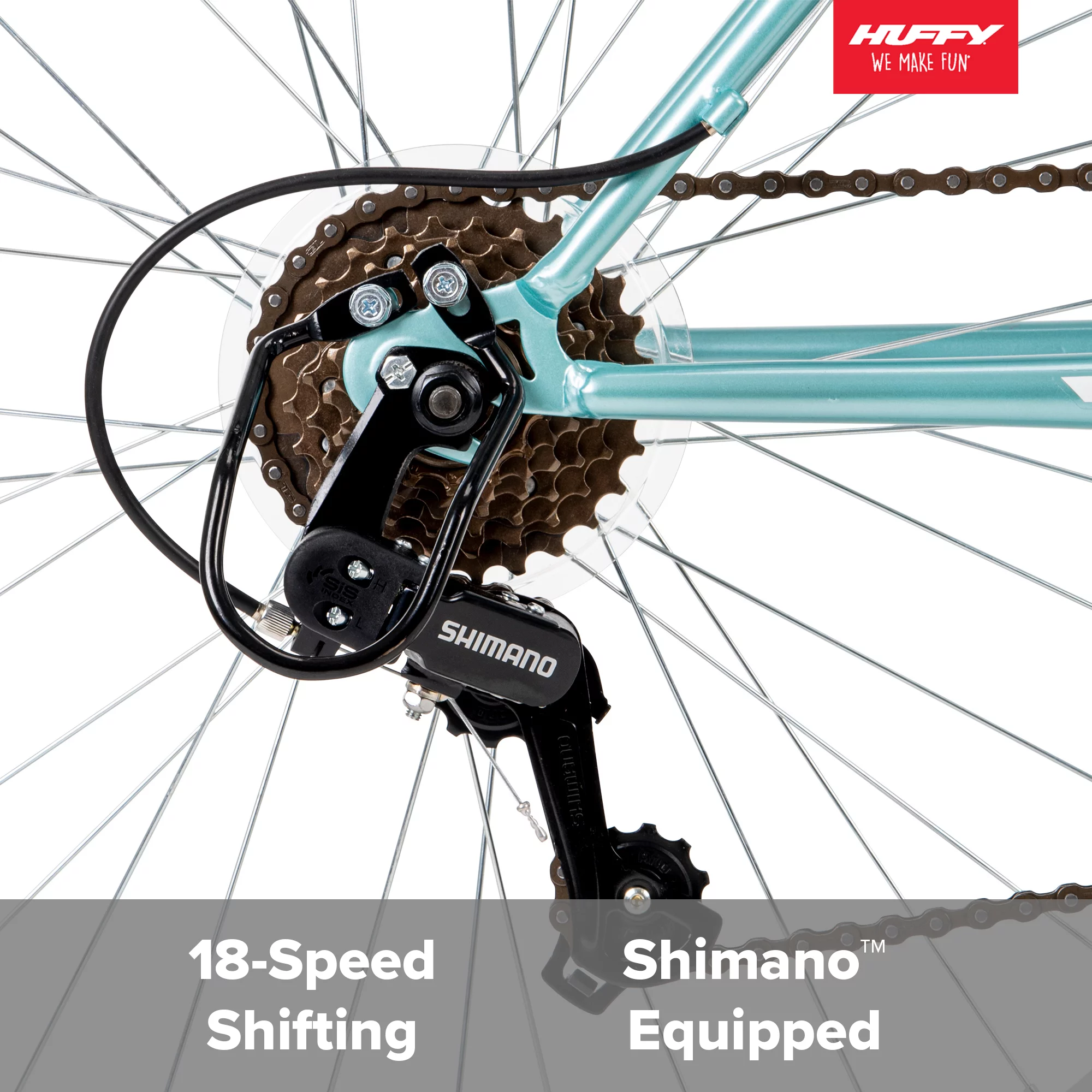 Huffy 26” Rock Creek Women's 18-Speed Mountain Bike, Mint - Womvr