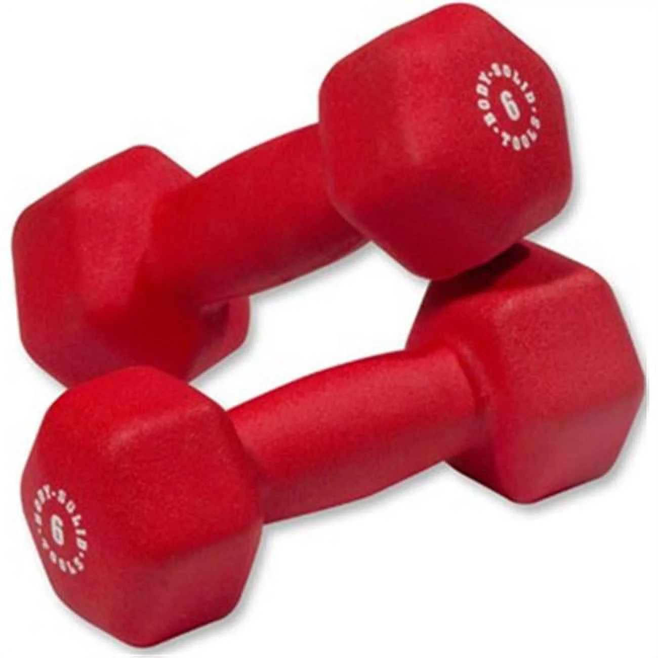 Body Solid Neoprene Dumbbells Dumbell Set 1-15 lb Pairs - Womvr