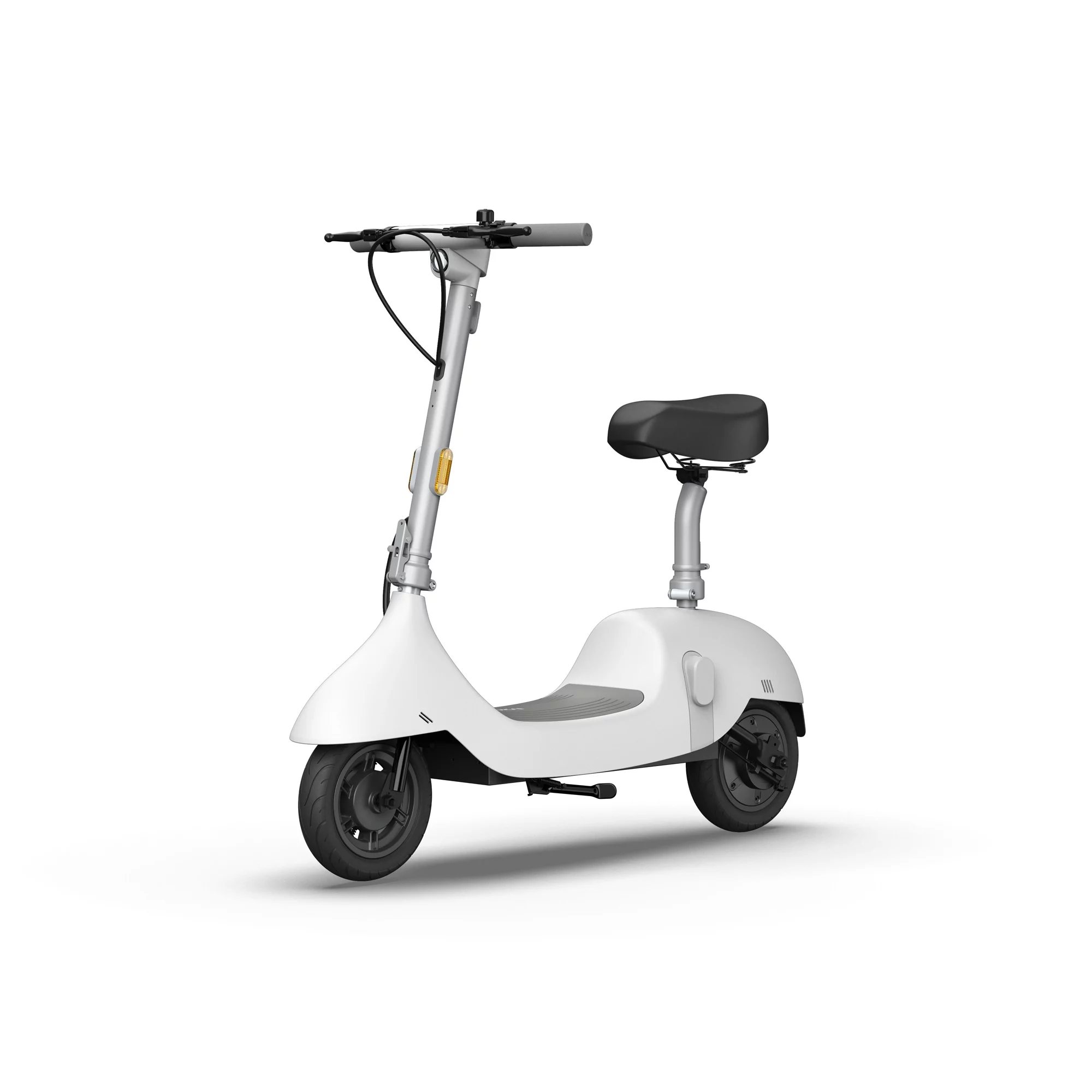 OKAI Ceetle Pro Electric Scooter with Foldable Seat w/35 Miles Operating Range & 15.5mph Max Speed - White - Womvr
