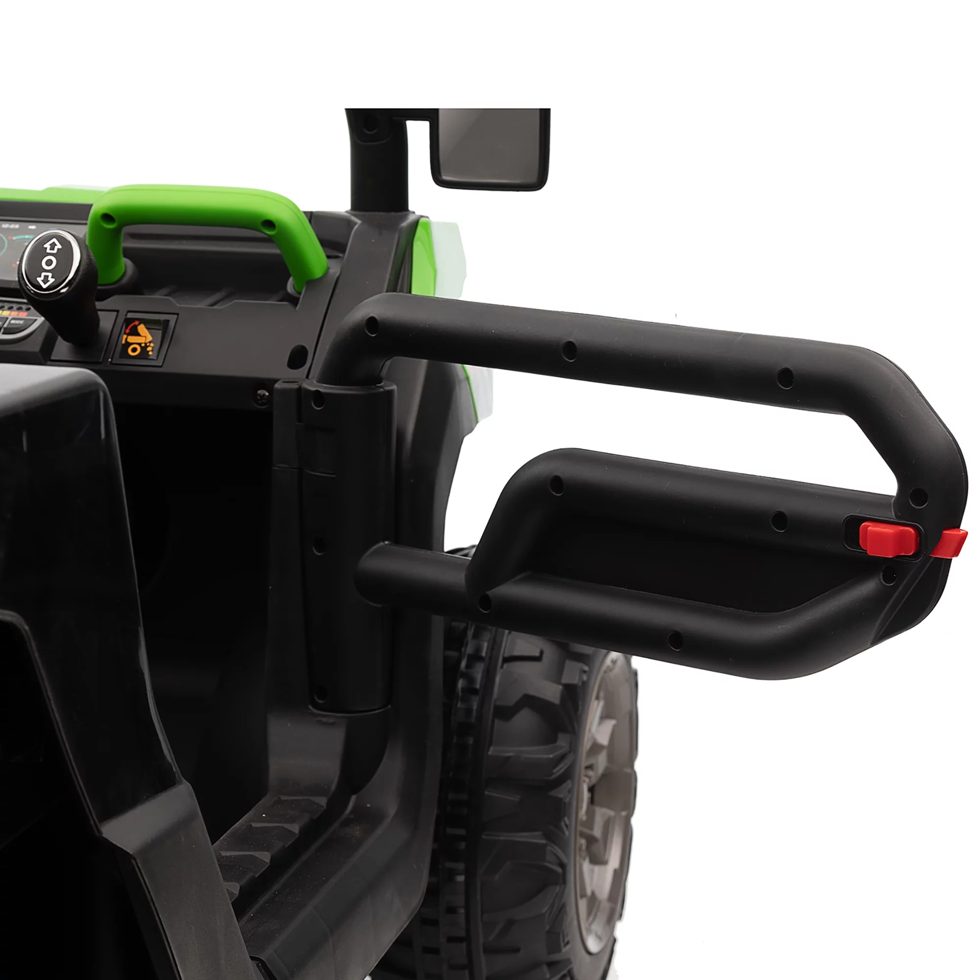 Joyracer 24V Ride on Toys, 2 Seater 6-Wheel UTV Car, 4WD Ride on Dump Truck for Big Kids with Trailer Remote Control, Black - Womvr