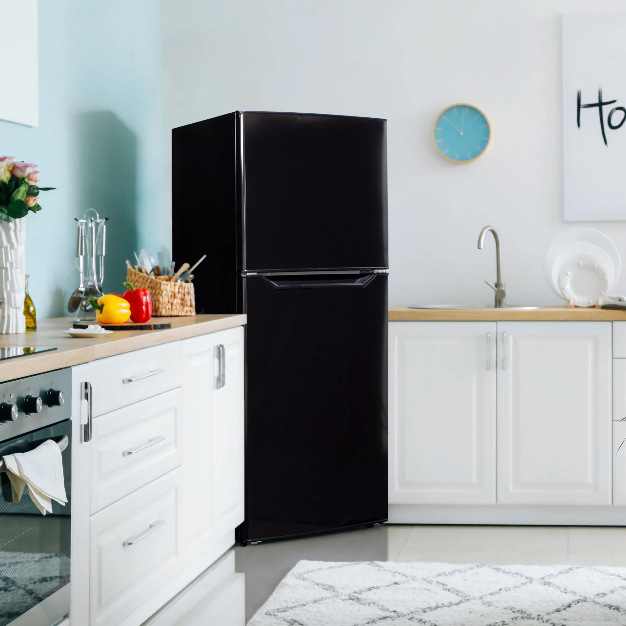 Danby DFF101B1BDB 10.0 cu. ft. Apartment Size Fridge Top Mount in Black - Womvr