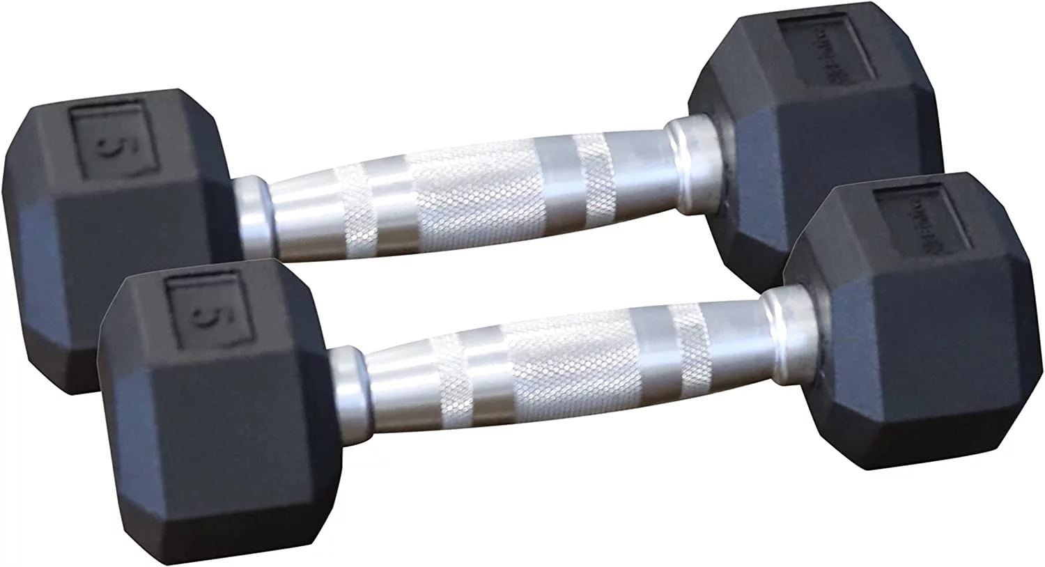 Rubber Coated Hexagon Dumbbells - Pairs - Encased Hand Weights for Men and Women - Womvr