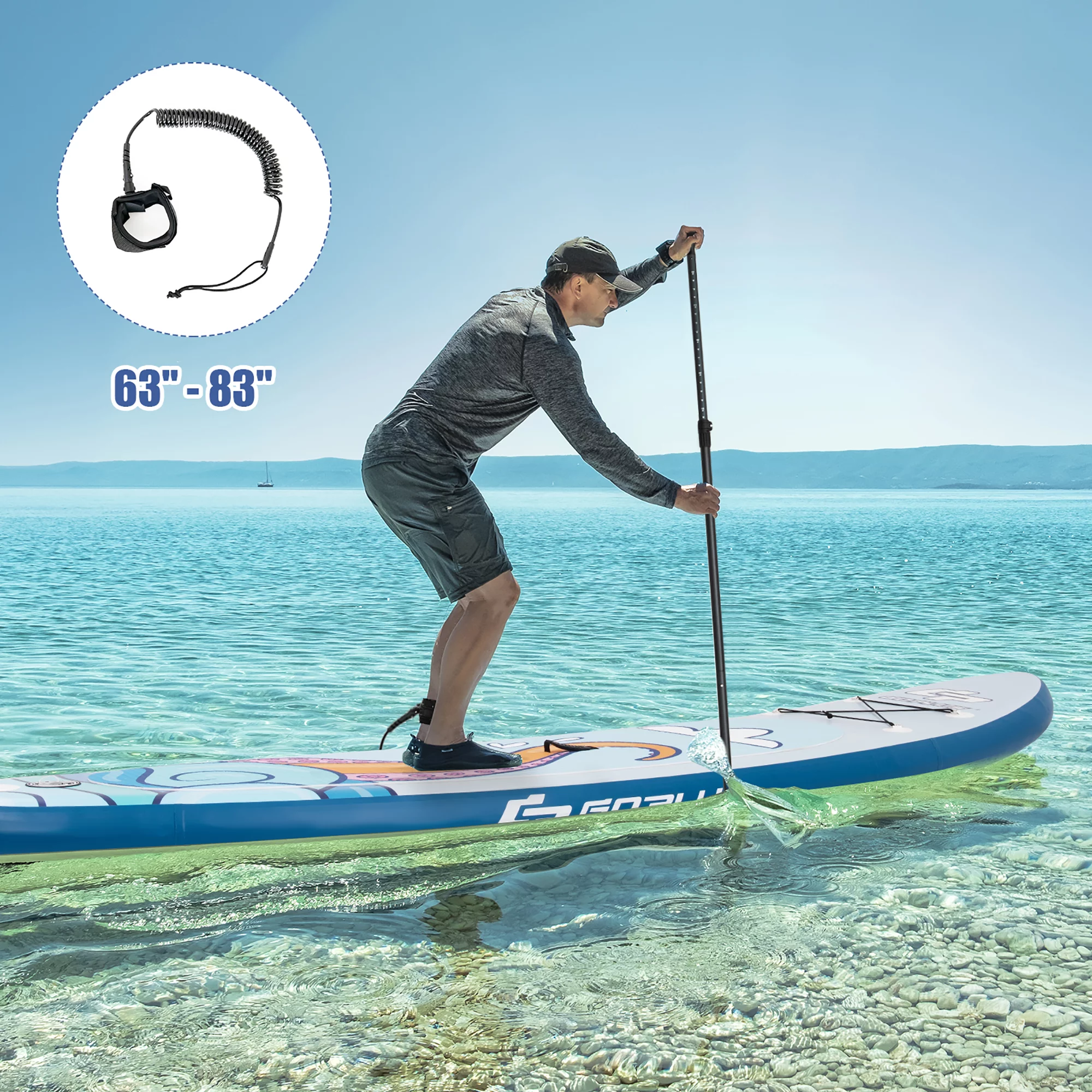 Goplus 10.5' Inflatable Stand Up Paddle Board Surfboard W/Aluminum Paddle Pump - Womvr