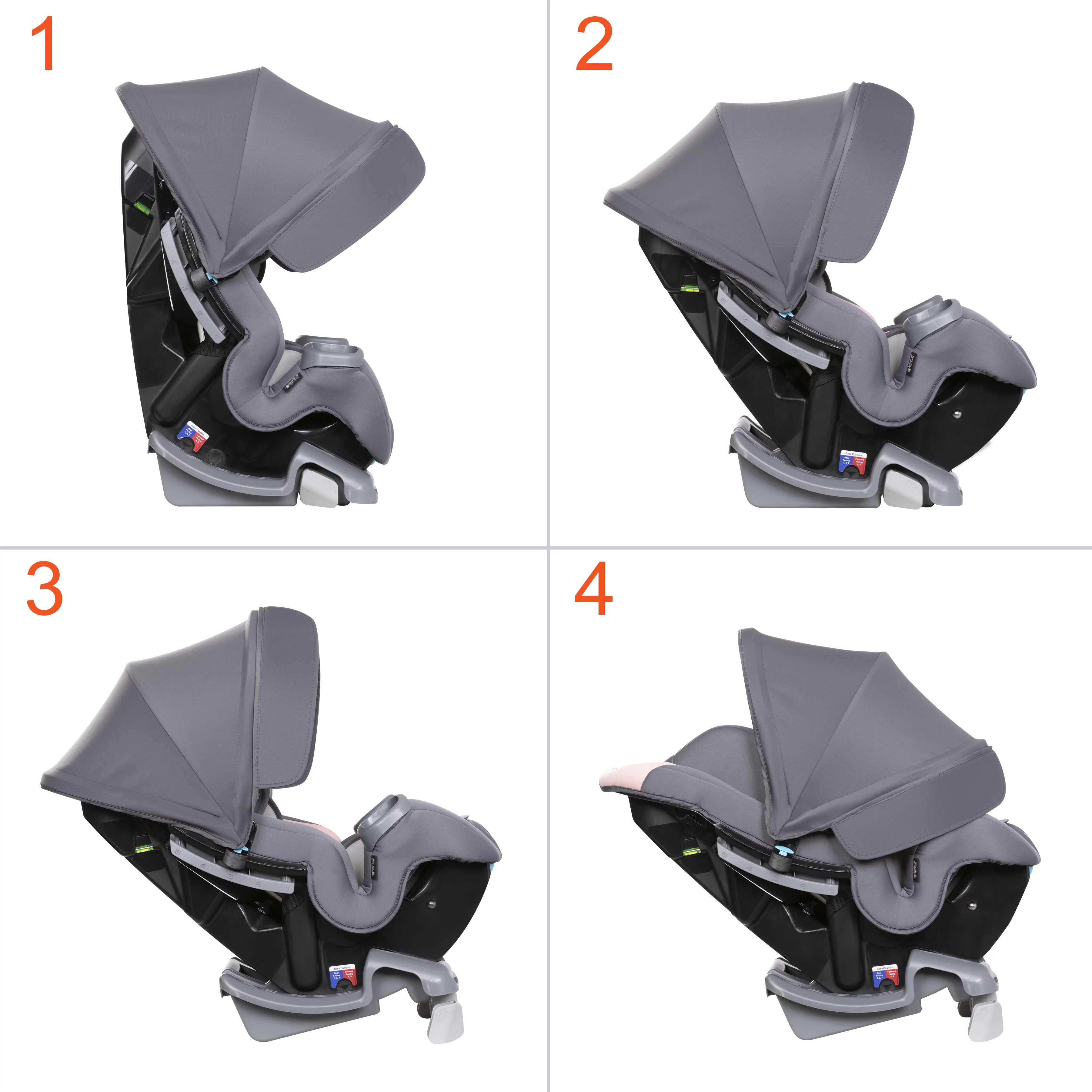 Baby Trend Cover Me 4-in-1 Convertible Car Seat - Vespa - Gray - Womvr