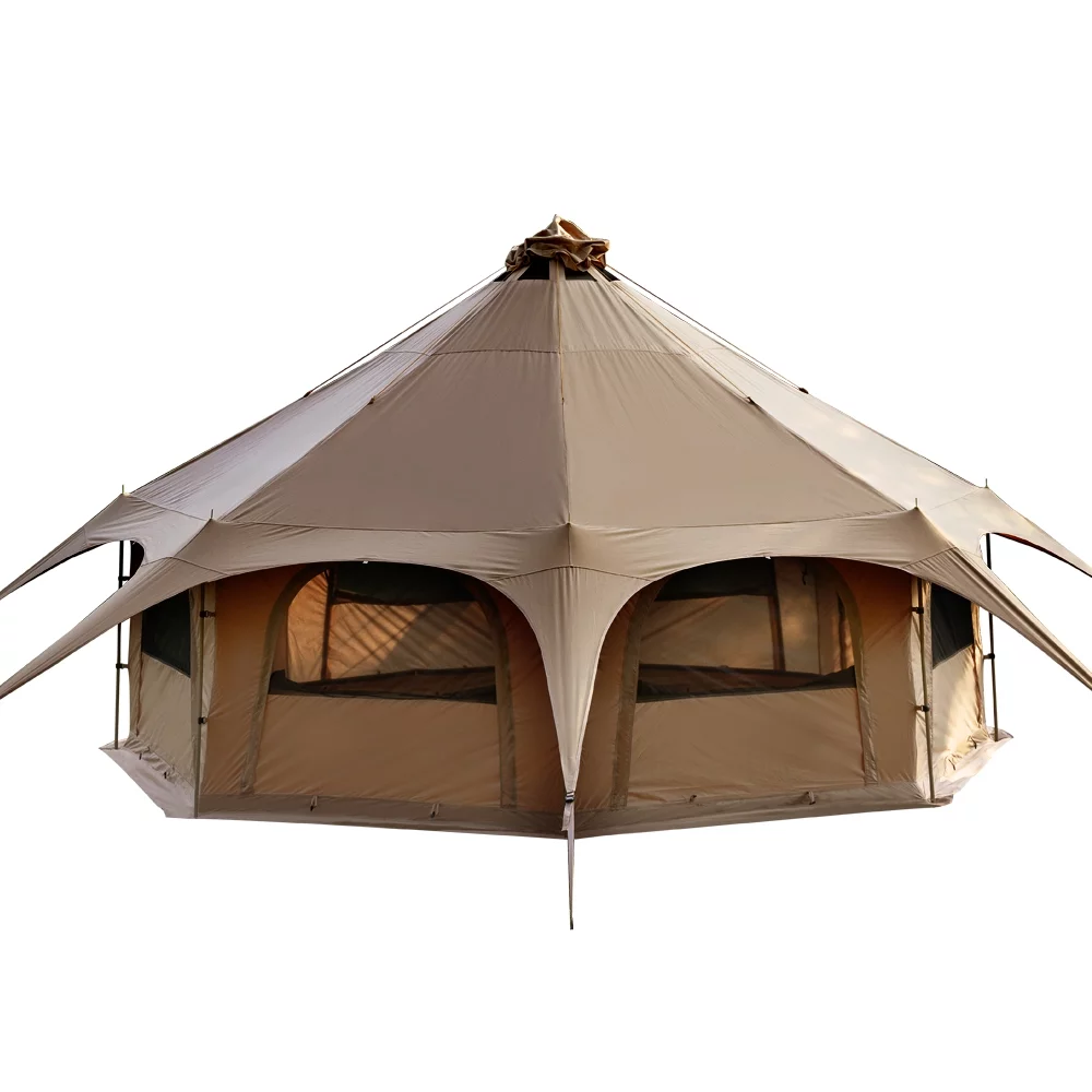 TOMOUNT Canvas Tent with Stove Jack Bell Tent for Camping Luxury Glamping Yurt Tent 16.4ft Dia - Womvr