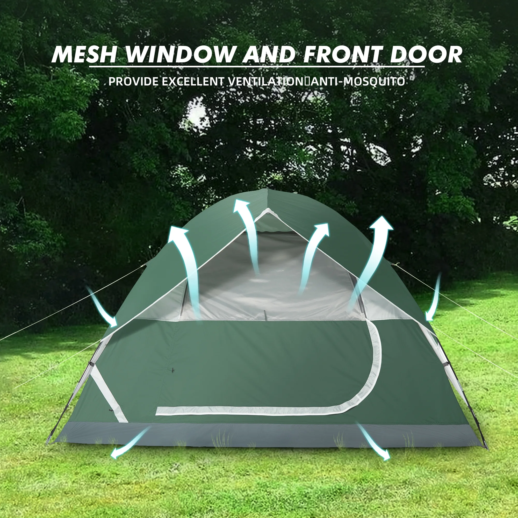 Camel Crown Camping Tent Waterproof 5-6 Person Tent for Camping Outdoor Backpacking Tents Lightweight Dome Tent Windproof Emergency Tent Easy Up Tents with Carry Bag - Womvr