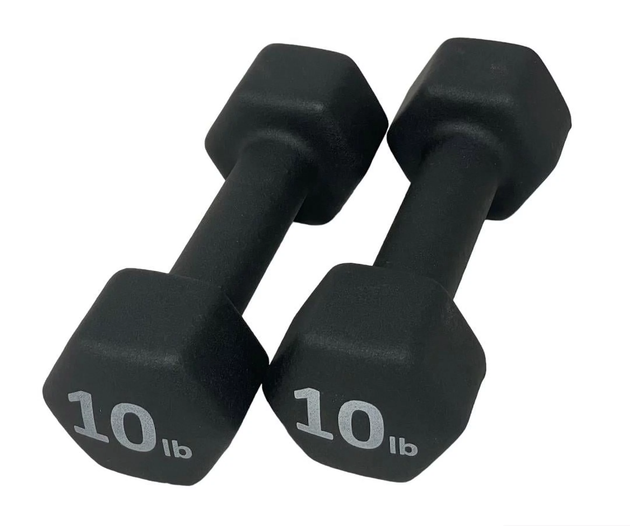 Rainforest Basics Neoprene 5 Lbs. Hex Dumbbells Hand Weights, Set of 2 - Womvr