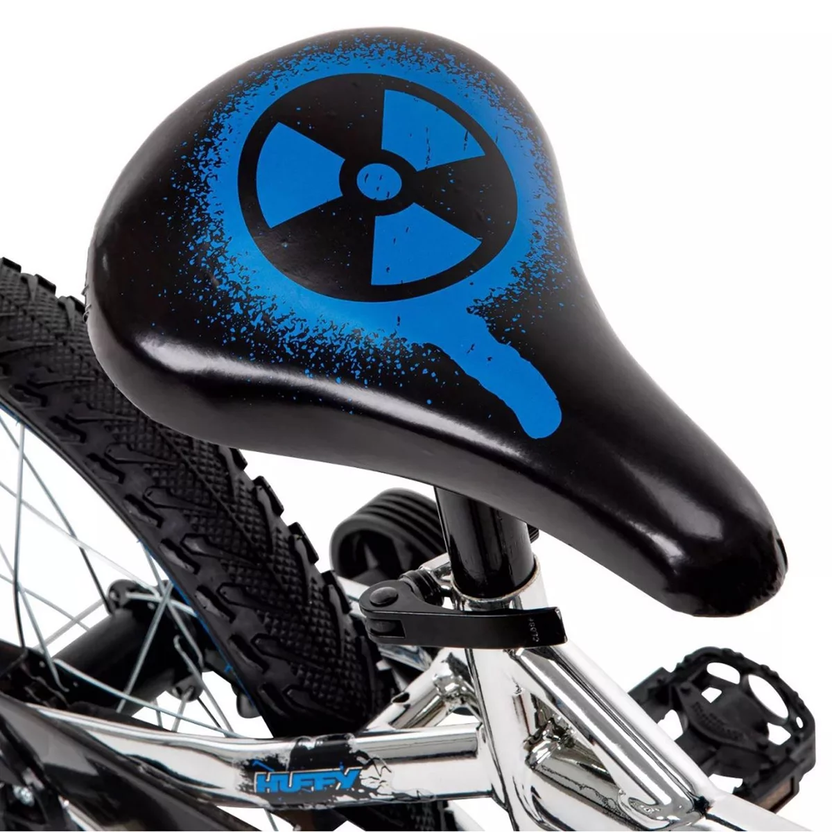 Huffy Kinetic 16-inch Boys' Bike, Silver/Blue - Womvr