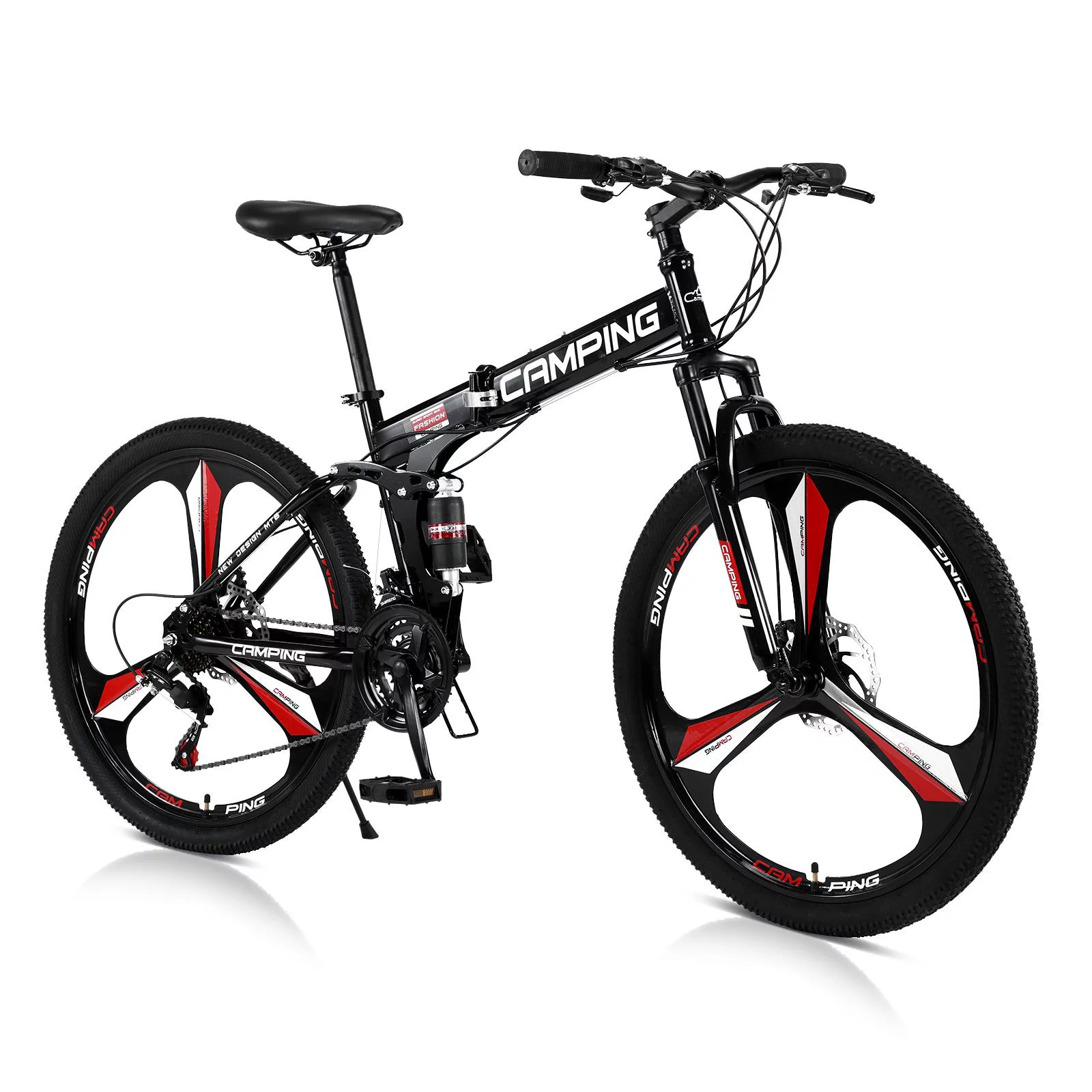 CamPingSurvivals Shimano 21-Speed Steel Mountain Bike, 26