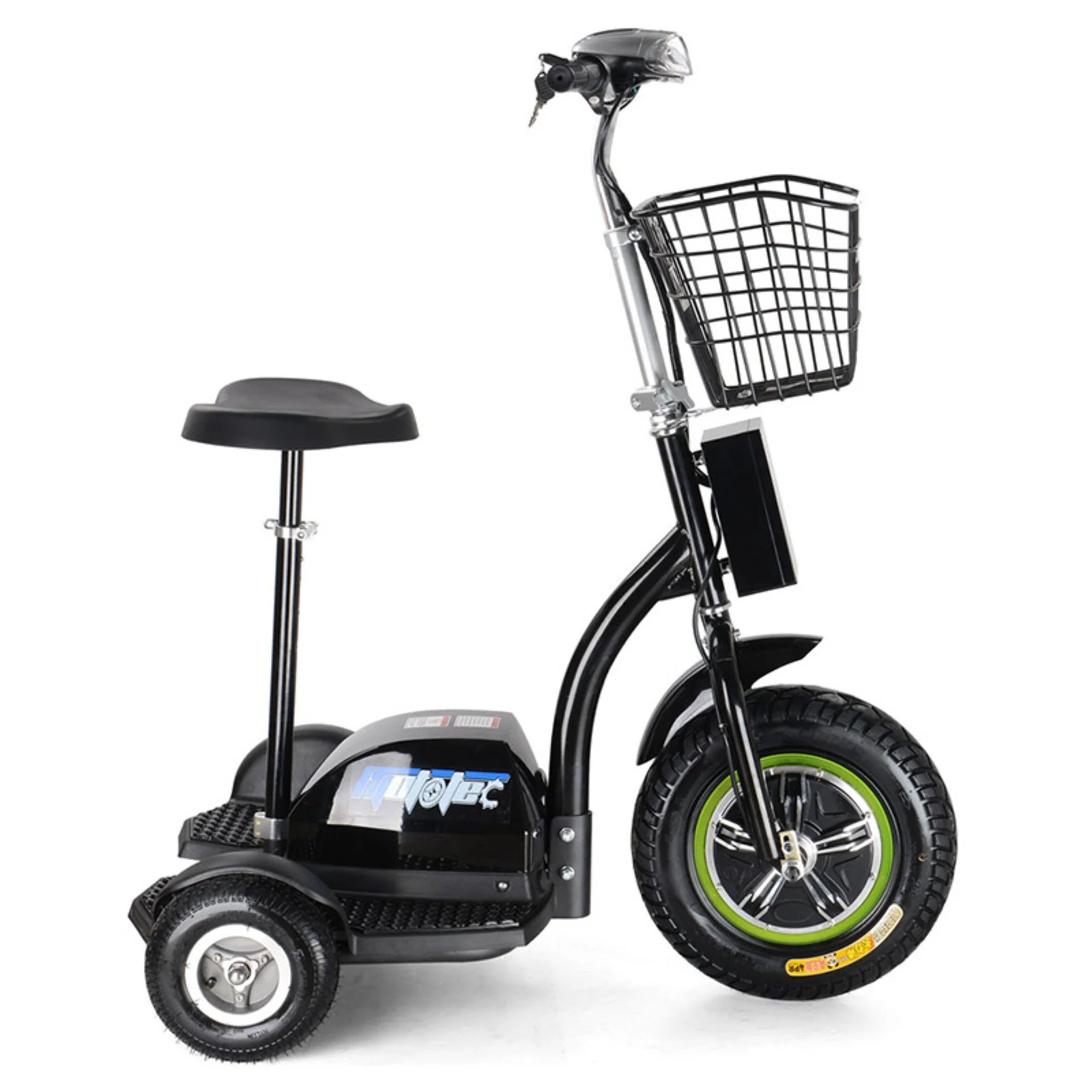 MotoTec 500 Watt 48V 3 Wheel Electric Trike Mobility Scooter - Womvr