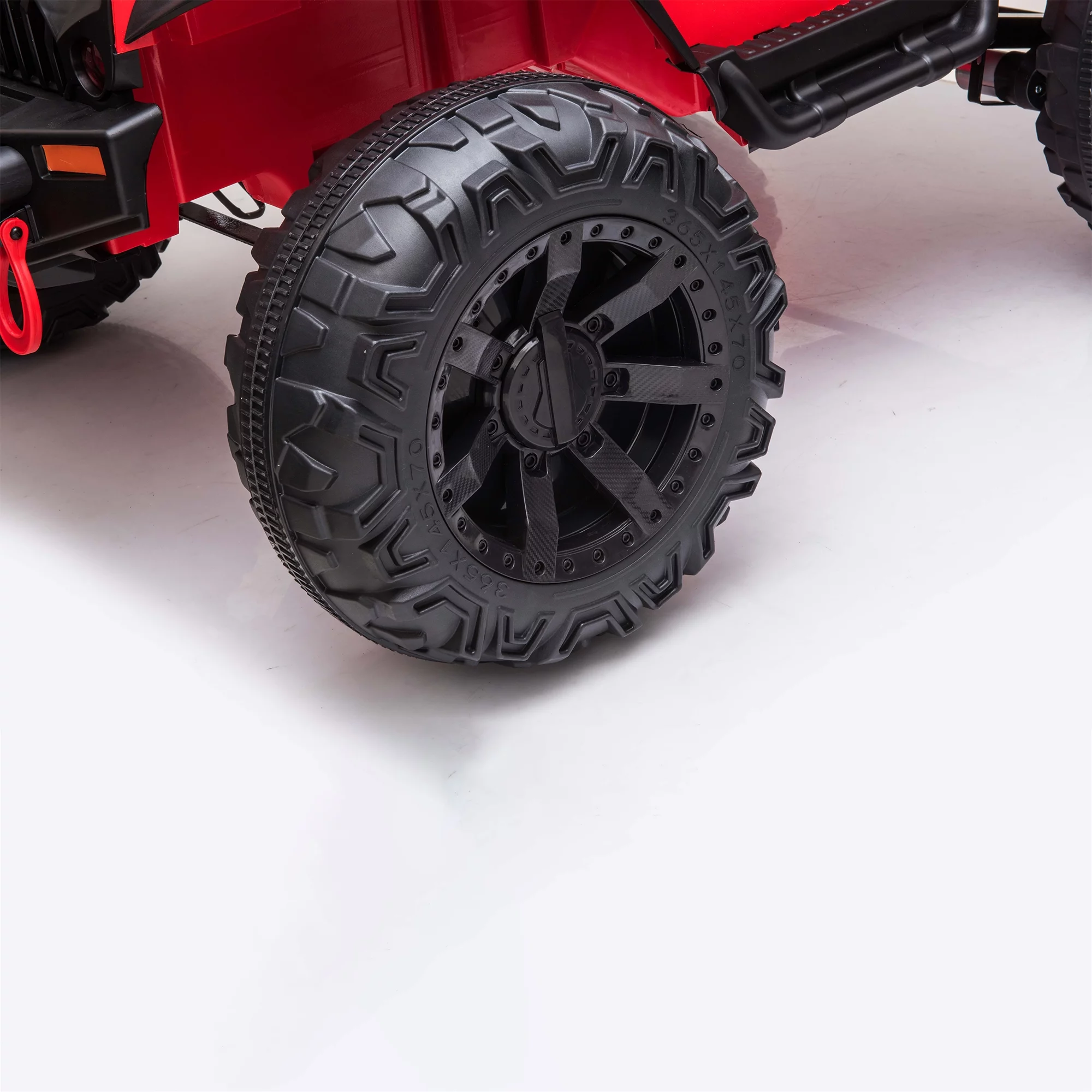 CIPACHO Kids Ride On Truck, 24V Battery Powered Toy Car with Spring Suspension, Remote Control, Red - Womvr