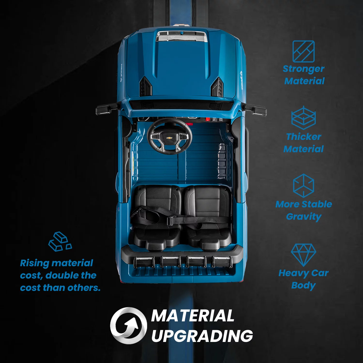 Track 7 24V Ride on Car, Licensed Silverado HD 2 Seater Electric Car for Boys Girls Age 3+, 24V Ride on Truck w/Remote Control, Music, ABC, Pink - Womvr