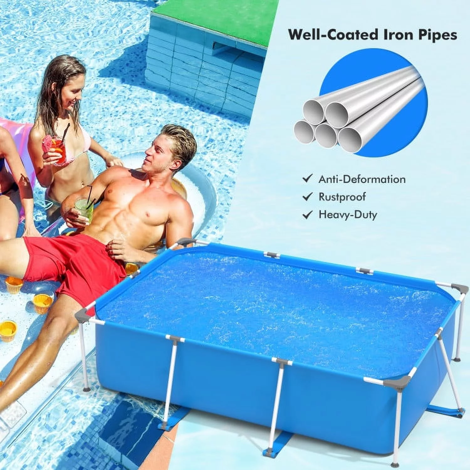 3-Layer Water Floating Mat Foam Pad for Lake, 83