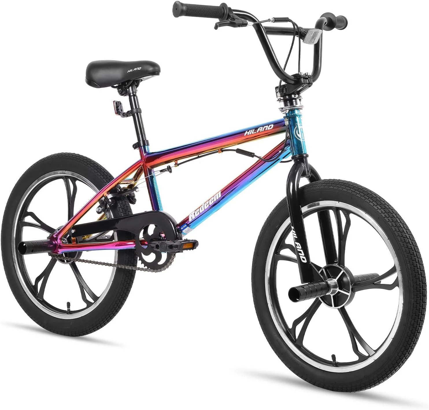 Hiland 20 Inch 3 5 Spoke Kids BMX Bike for Boys Girls Ages 7-13, Kid's BMX Bicycle,Multiple Colors - Womvr