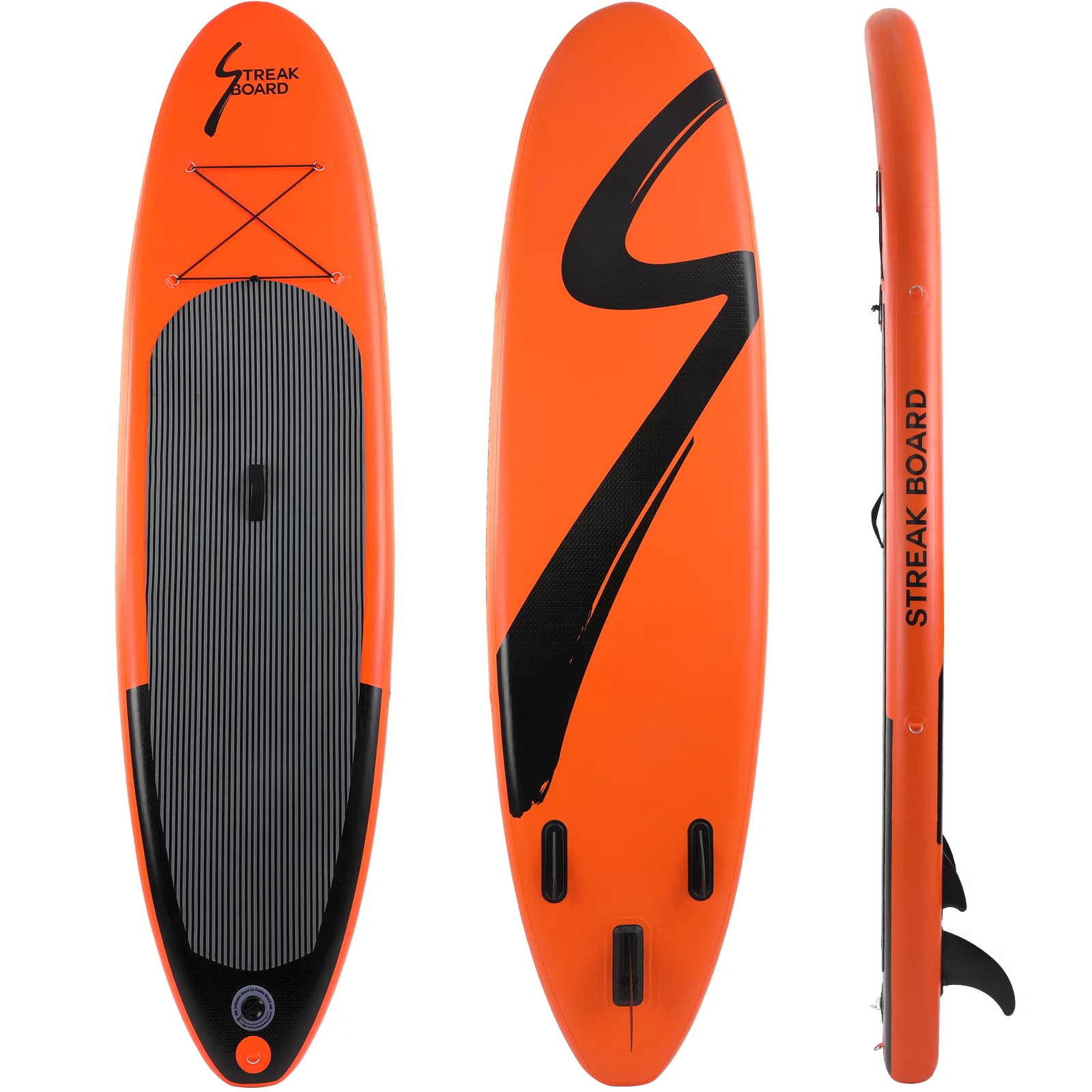 streakboard 10' Inflatable Stand up Paddle Board with SUP Accessories, Backpack, Paddle & Hand Pump - Womvr