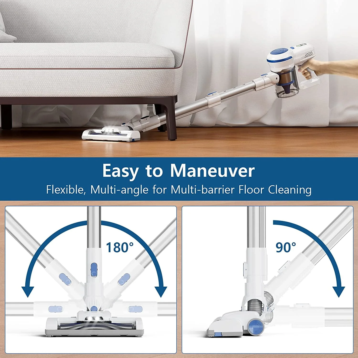 ORFELD Cordless Vacuum Cleaner Lightweight Stick Vacuum Cleaners New - Womvr